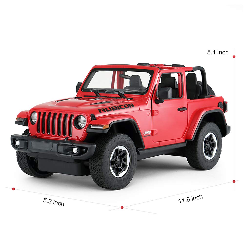 Foto 6 pulgar | Coche A Control Remoto Rastar Jeep Wrangler Jl A Escala 1:14 Rojo - Venta Internacional.