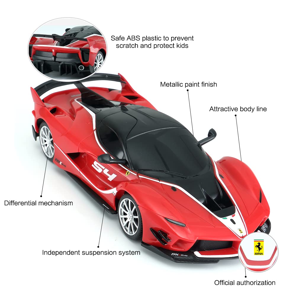 Foto 5 pulgar | Coche a Control Remoto Rastar Ferrari FXX K Evo 1/24 - Rojo - Venta Internacional