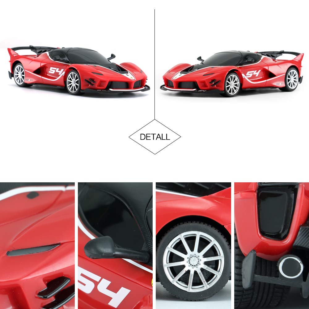 Foto 6 pulgar | Coche a Control Remoto Rastar Ferrari FXX K Evo 1/24 - Rojo - Venta Internacional