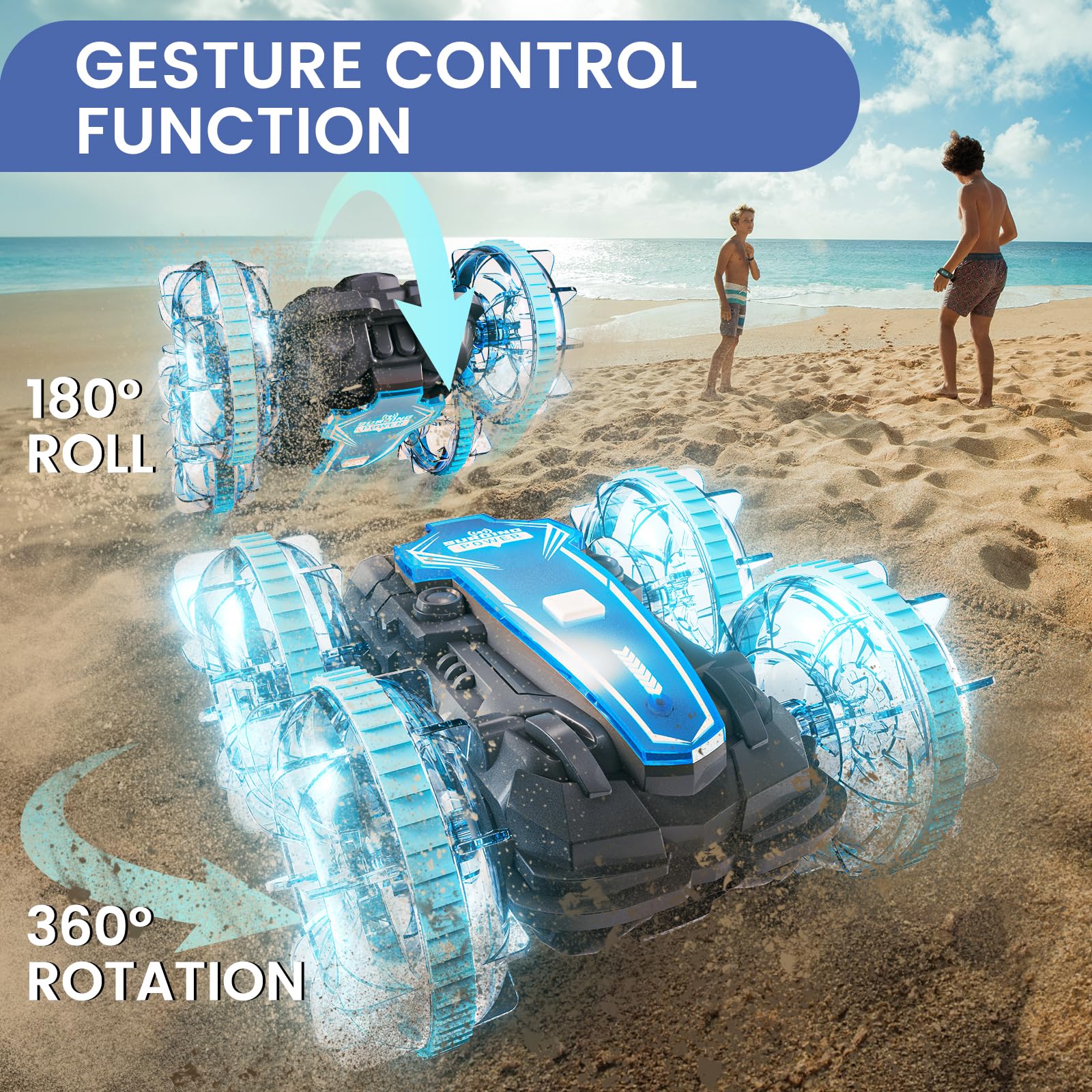 Foto 5 pulgar | Coche y Barco con Control Remoto Anfibio Tecnock A Prueba De Agua - Venta Internacional
