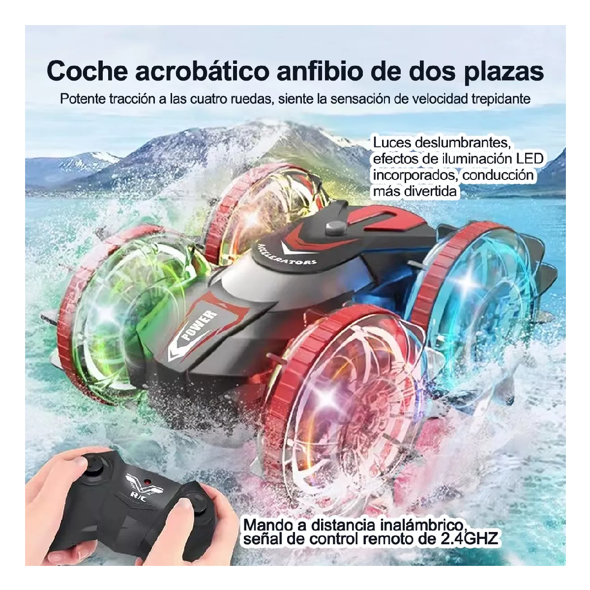 Foto 3 pulgar | Carros Anfibio Con Conducción Doble Lado Y Rotación De 360°