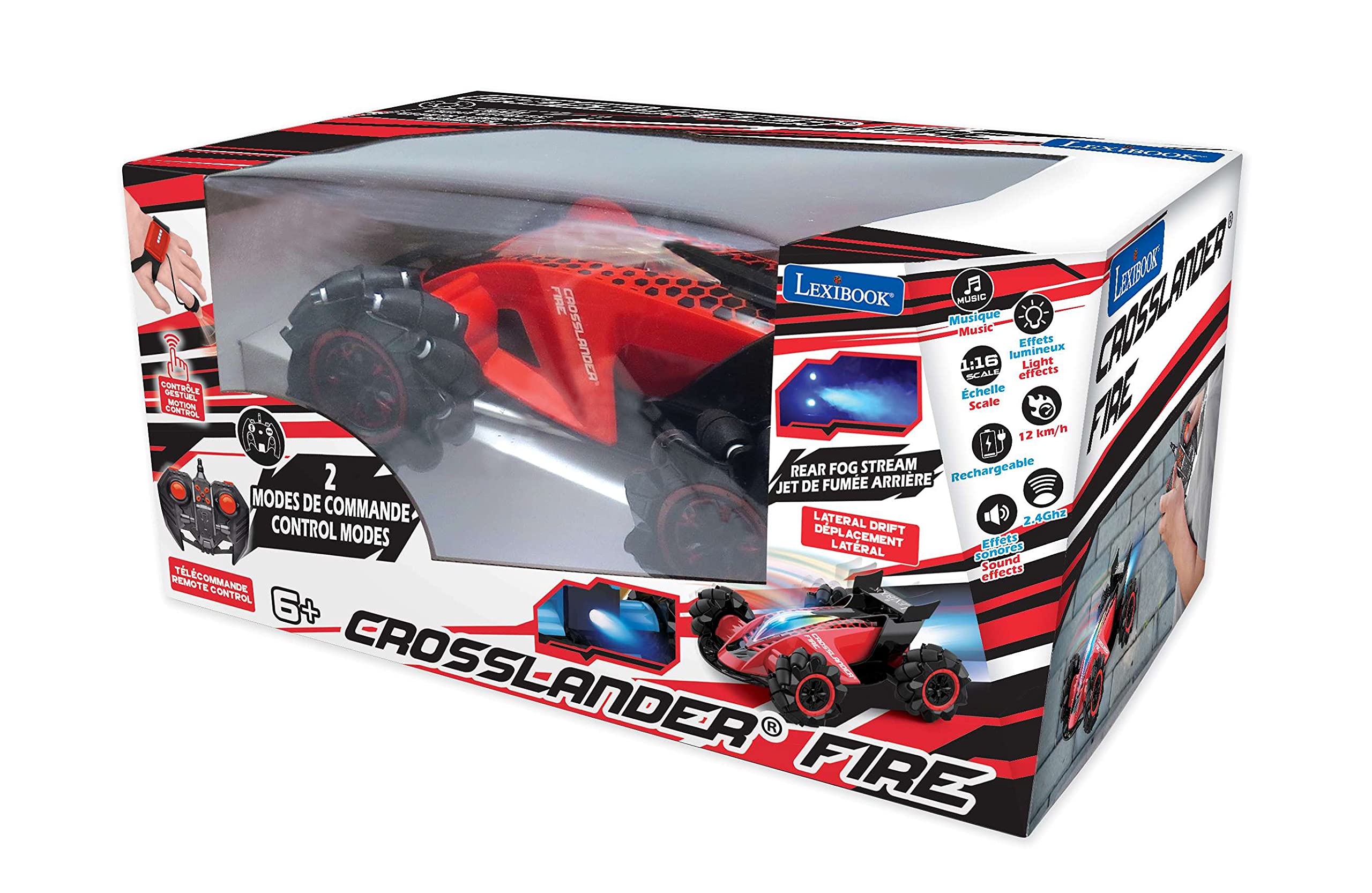 Foto 5 pulgar | Coche Con Mando A Distancia Lexibook Crosslander Fire Rc60 Red - Venta Internacional.