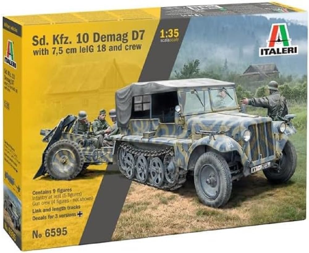 Foto 2 pulgar | Kit Modelo Italeri 6595 Sd.kfz. 10 Demag D7 Con 7,5 Cm Le. Big 18 - Venta Internacional.