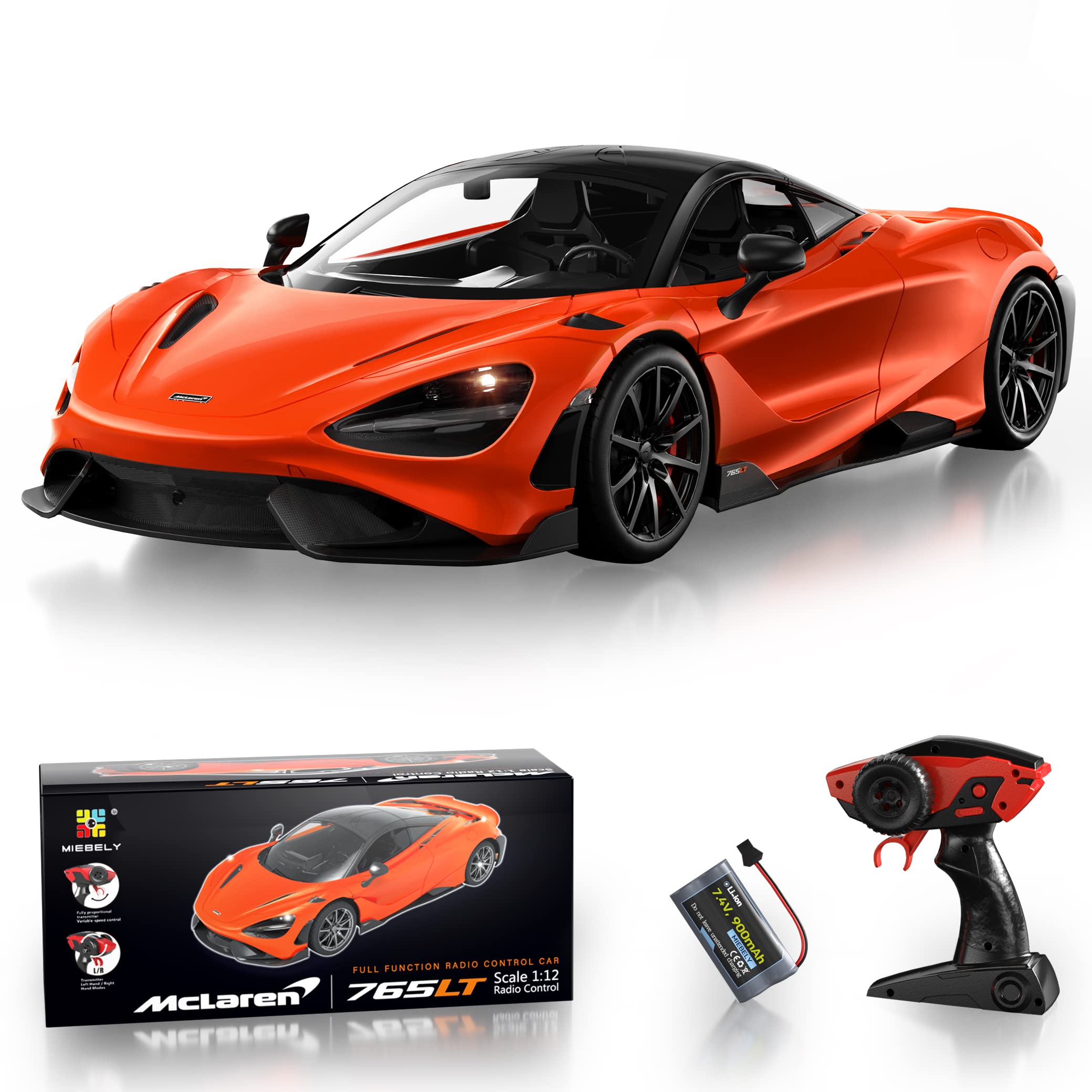 Foto 2 pulgar | Coche A Control Remoto Miebely Mclaren 765lt 1/12 7.4v 900mah - Venta Internacional.