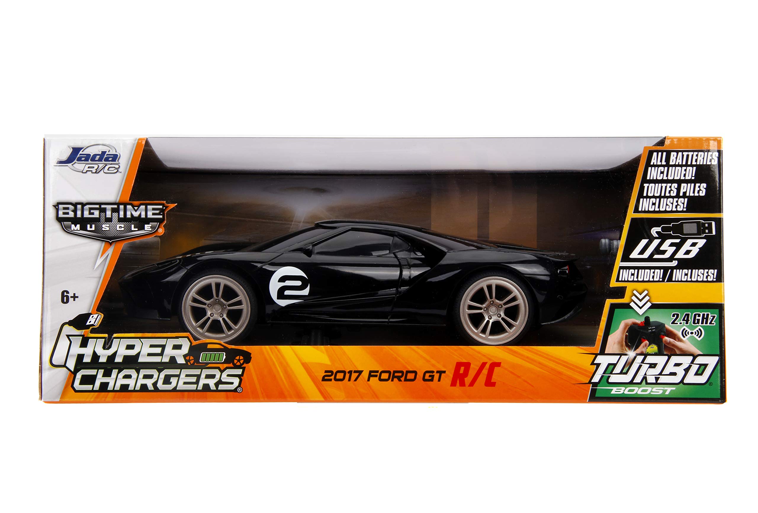 Foto 6 pulgar | Coche A Control Remoto Jada Toys Bigtime Muscle 2017 Ford Gt 1:16 - Venta Internacional.
