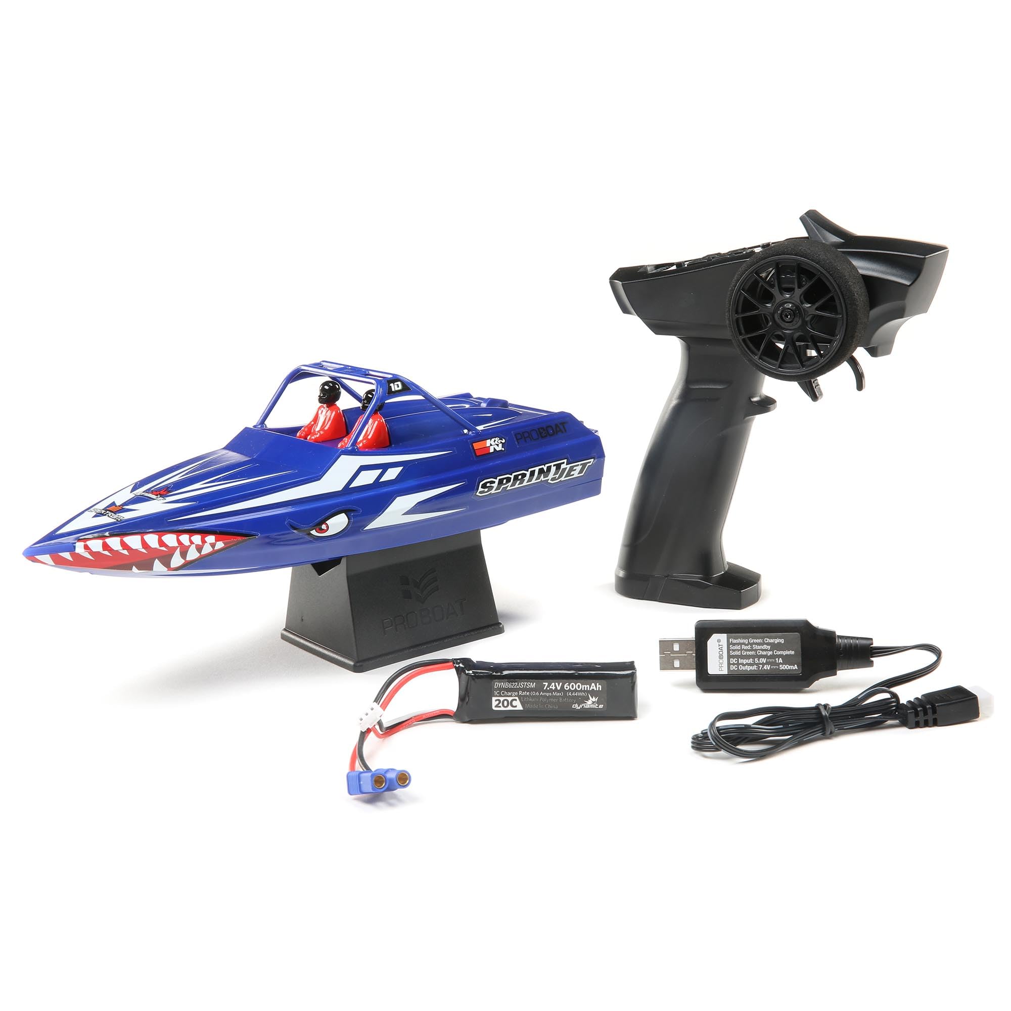 Foto 3 pulgar | Rc Boat Pro Boat Sprintjet 9, Autorregulable, Deep-v, Azul Azabache - Venta Internacional.