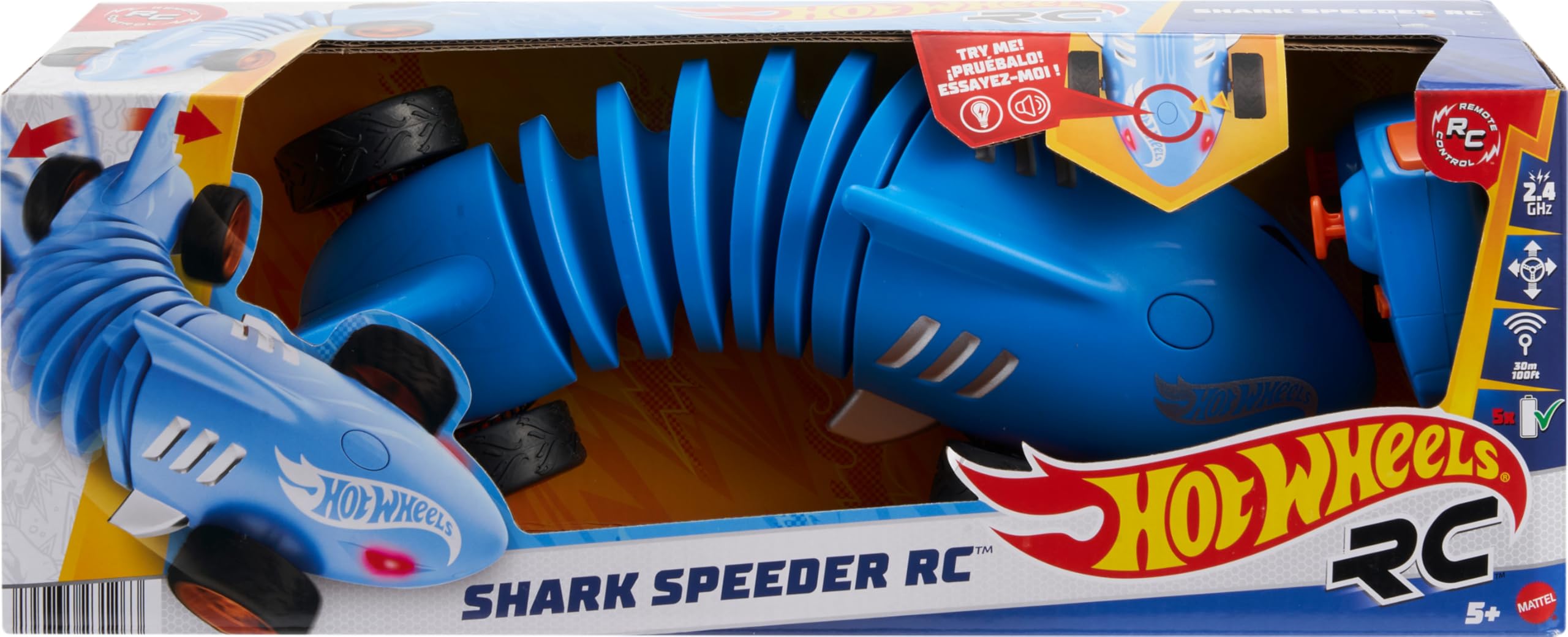 Foto 7 pulgar | Auto De Juguete Rc Hot Wheels Shark Speeder Con Control Remoto A Escala 1:15 - Venta Internacional.