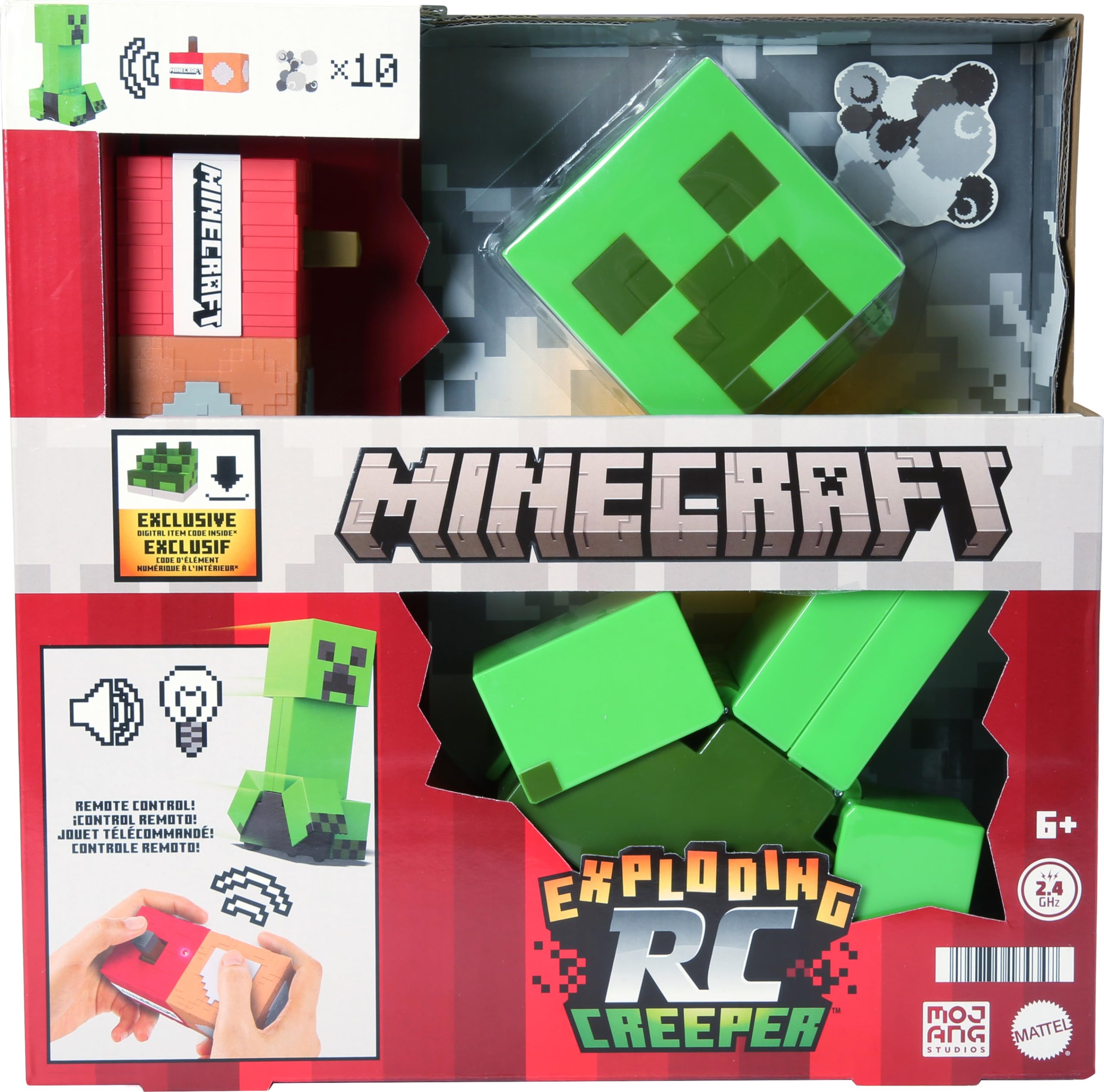 Foto 2 pulgar | Toy Mattel Minecraft Exploding Rc Creeper Con Luces Y Sonidos - Venta Internacional.