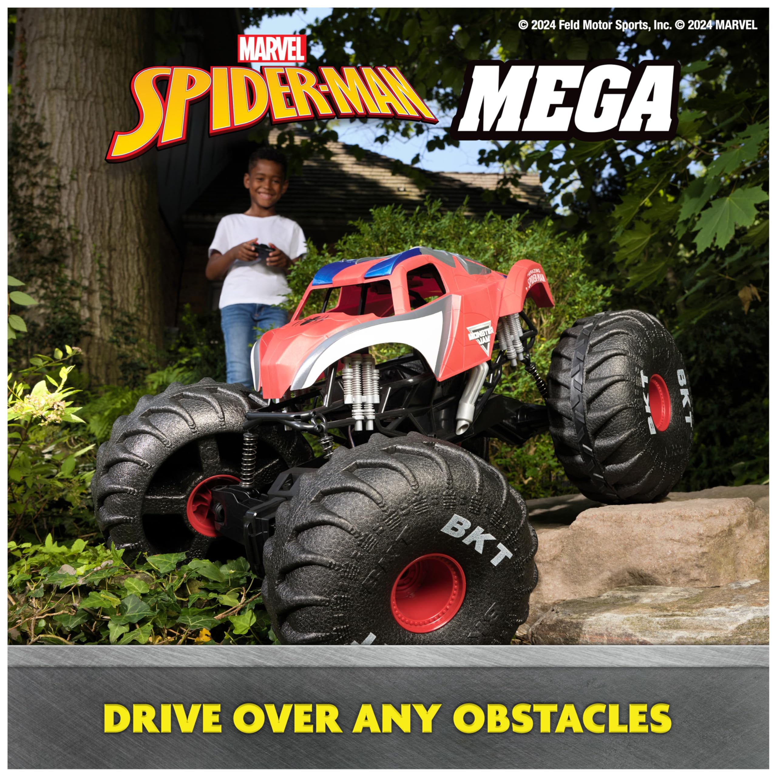 Foto 4 pulgar | Monster Truck Monster Jam Marvel Mega Spider-man A Escala 1:6 - Venta Internacional.