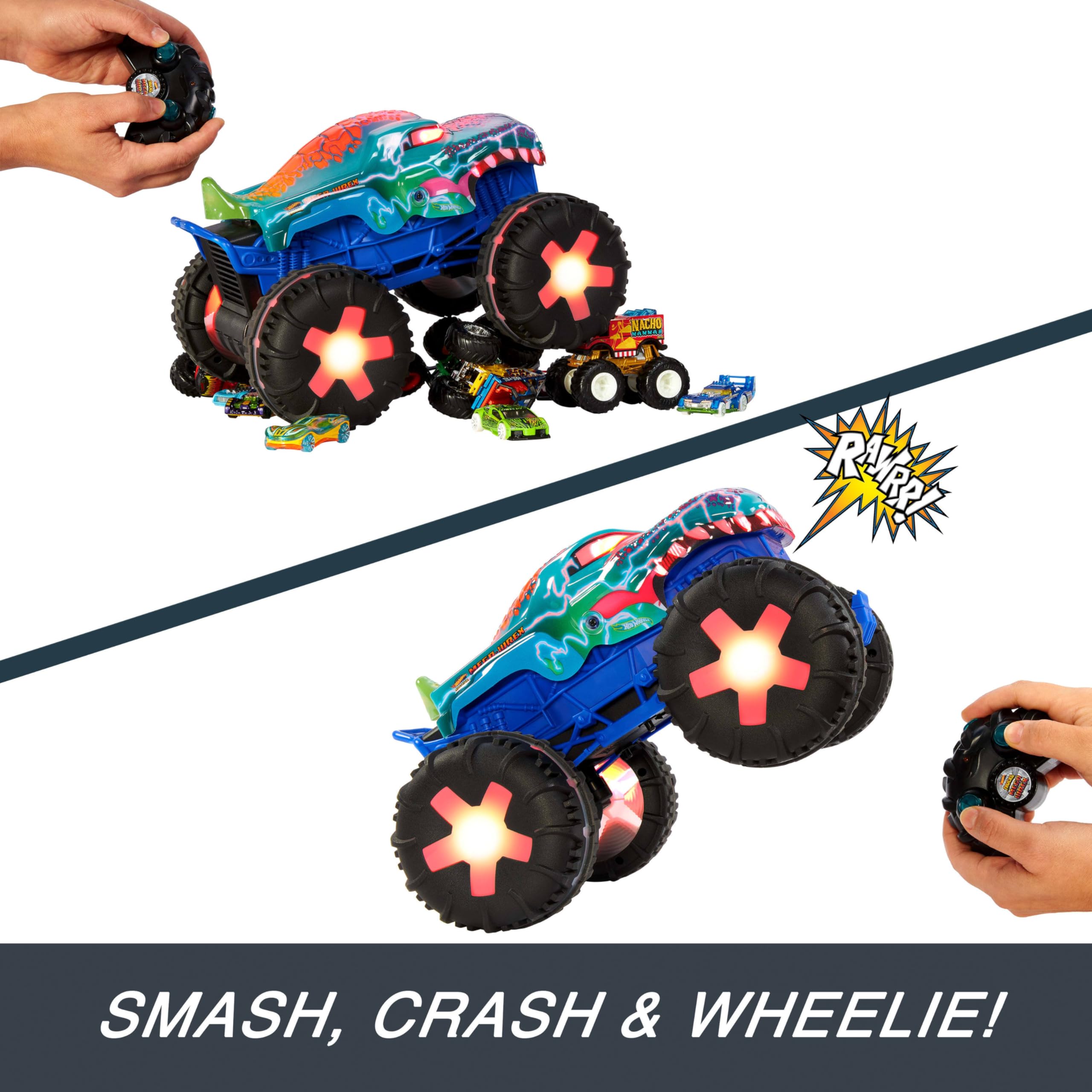 Foto 5 pulgar | Camión De Juguete Hot Wheels Monster Trucks Rc Mega-wrex A Escala 1:15 - Venta Internacional.