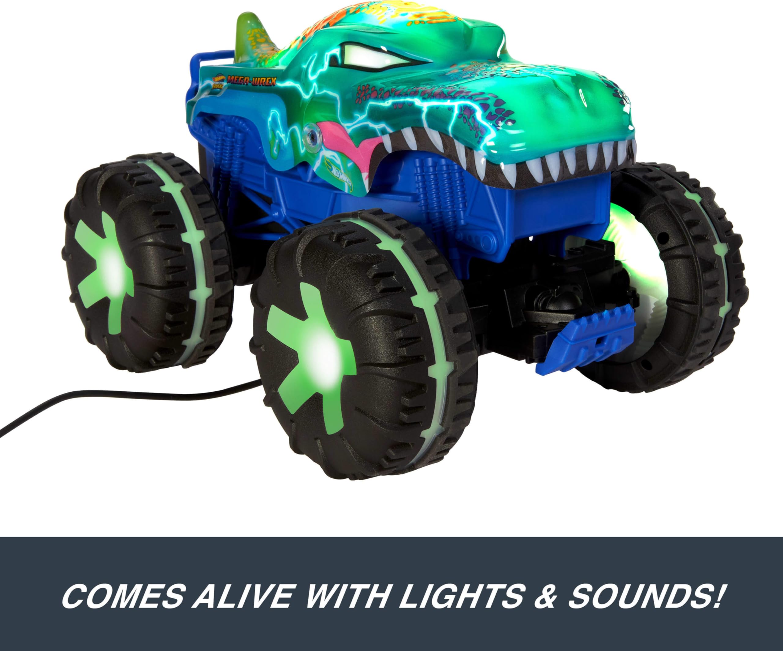 Foto 6 pulgar | Camión De Juguete Hot Wheels Monster Trucks Rc Mega-wrex A Escala 1:15 - Venta Internacional.
