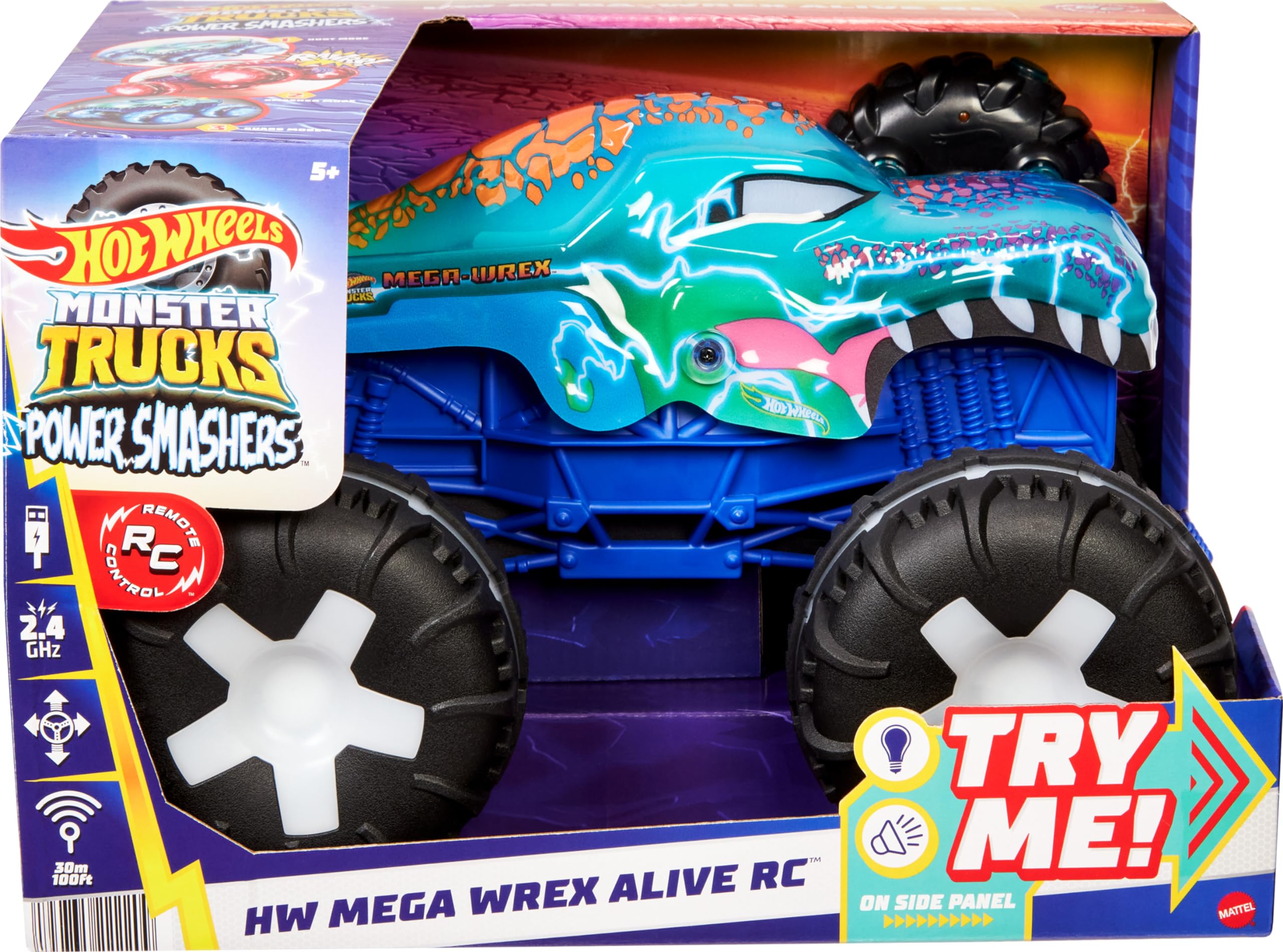 Foto 7 pulgar | Camión De Juguete Hot Wheels Monster Trucks Rc Mega-wrex A Escala 1:15 - Venta Internacional.