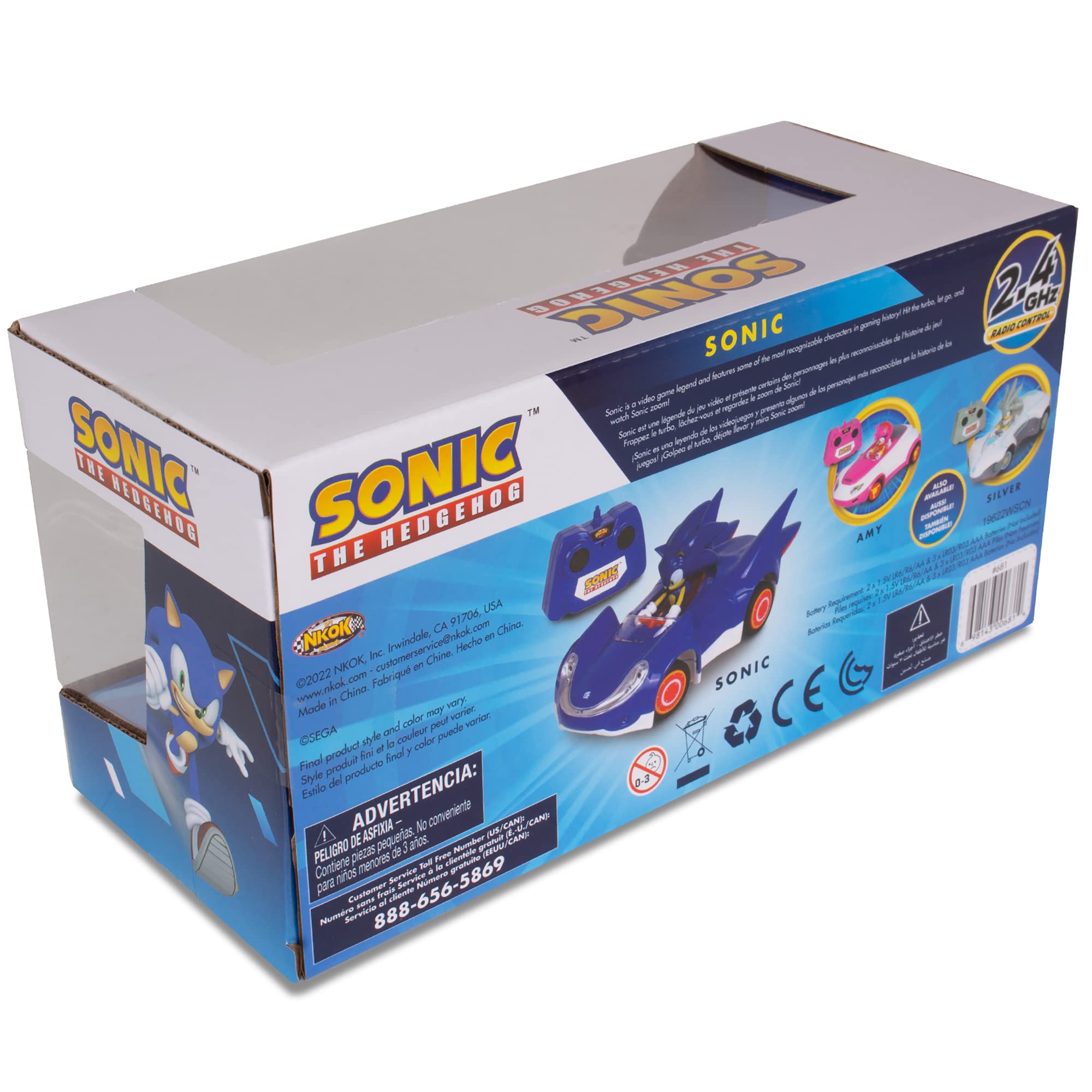 Foto 7 pulgar | Coche A Control Remoto Sonic Nkok Sonic & Sega All-stars - Venta Internacional.