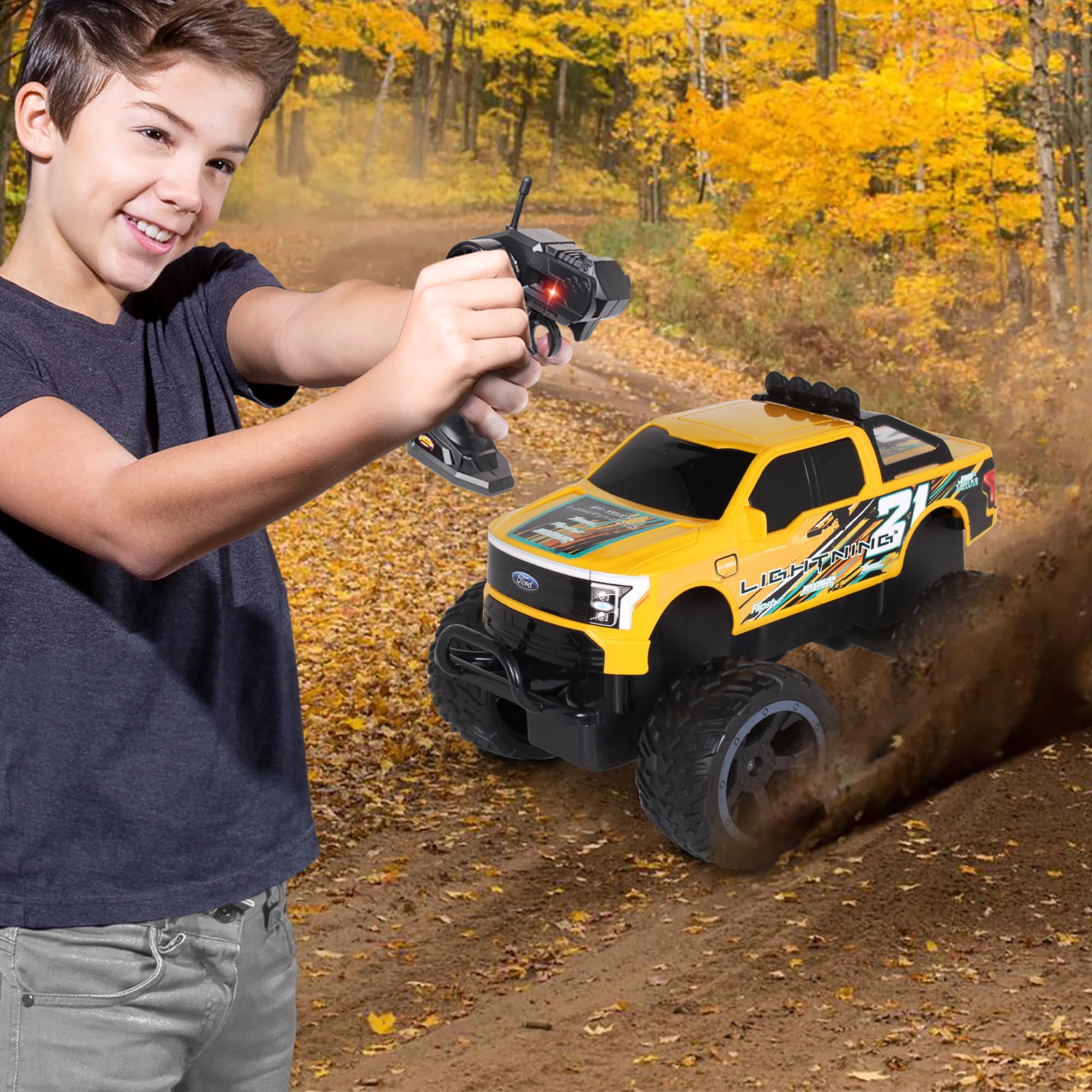 Foto 3 pulgar | Rc Monster Truck Nkok Ford F-150 Lightning, Tracción Trasera - Venta Internacional.