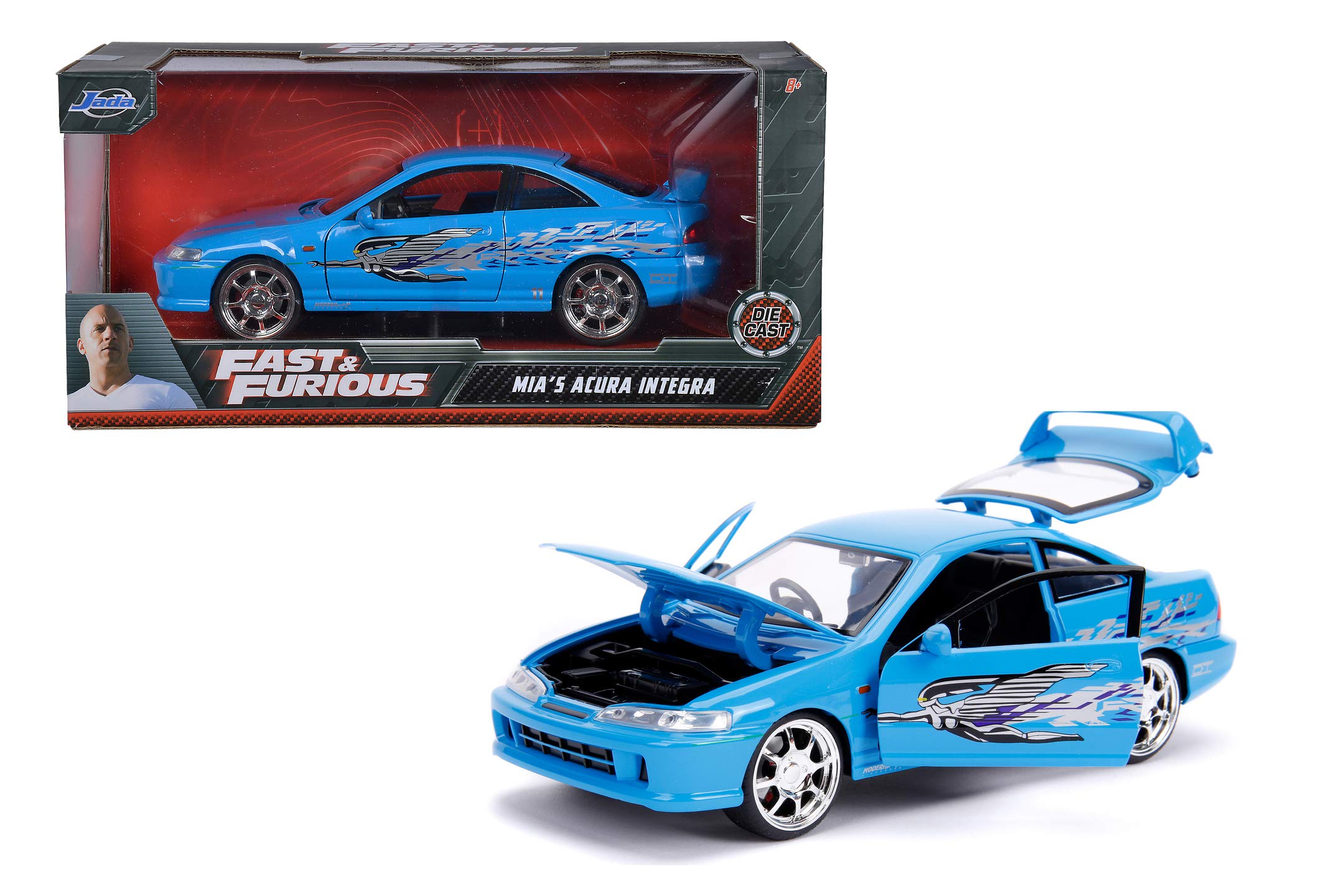 Foto 8 pulgar | Coche Fundido A Presión Jada Toys Fast & Furious 1:24 Acura Integra De Mia - Venta Internacional.