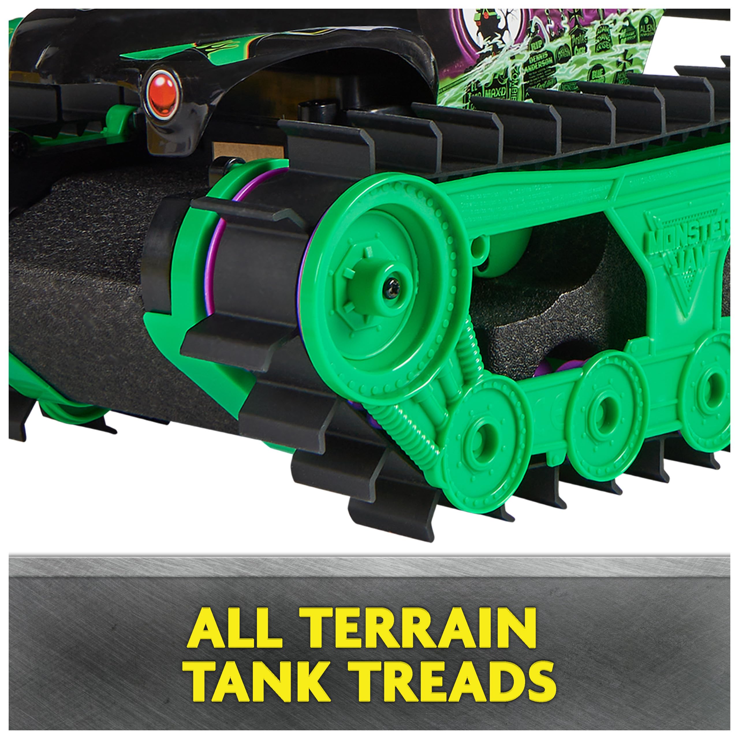 Foto 4 | Vehículo Teledirigido Monster Jam Grave Digger Trax 1:15 - Venta Internacional.