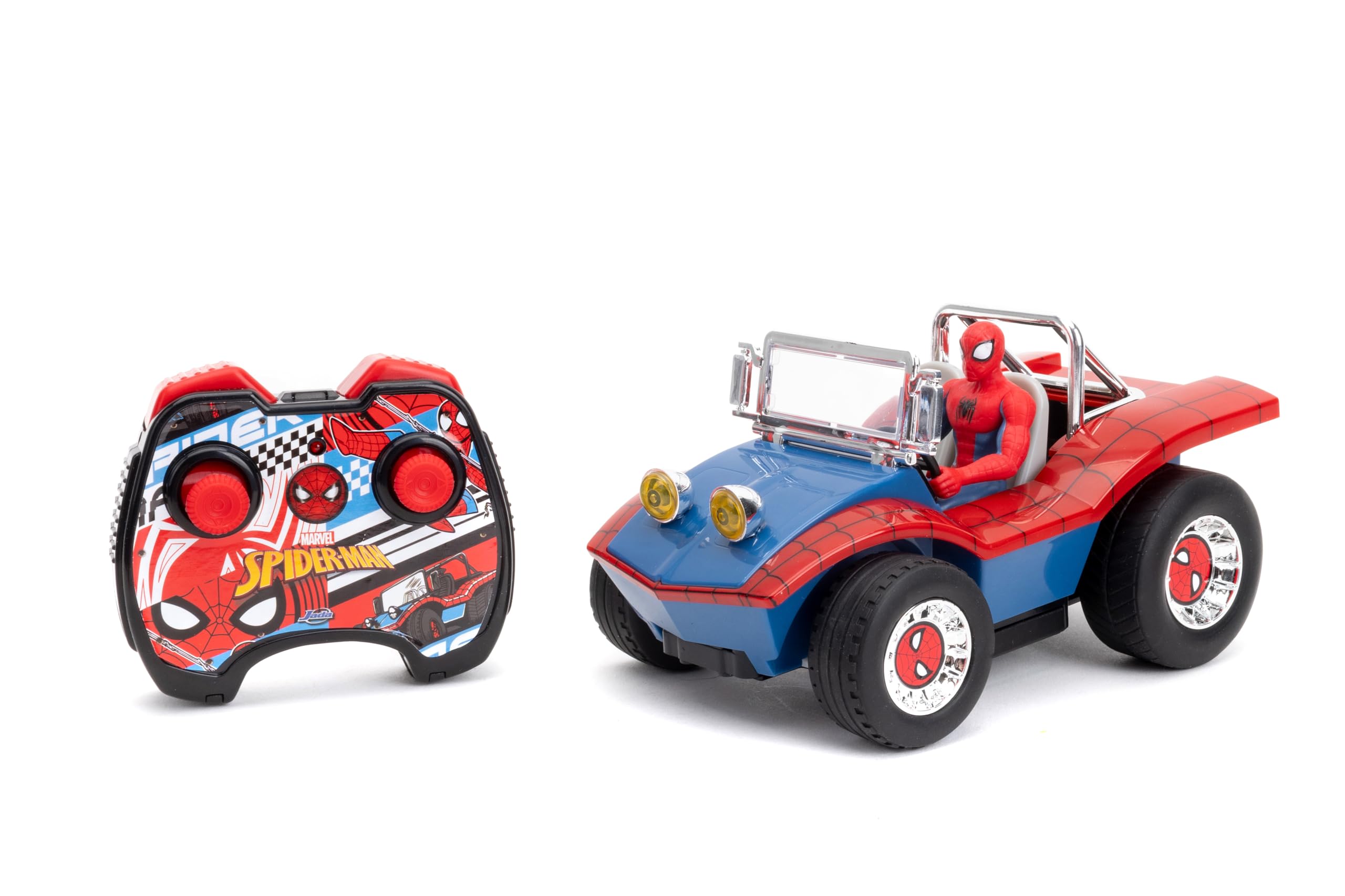 Cochecito Rc Jada Toys Marvel Spider-man A Escala 1:24 A Partir De 6 Años - Venta Internacional.