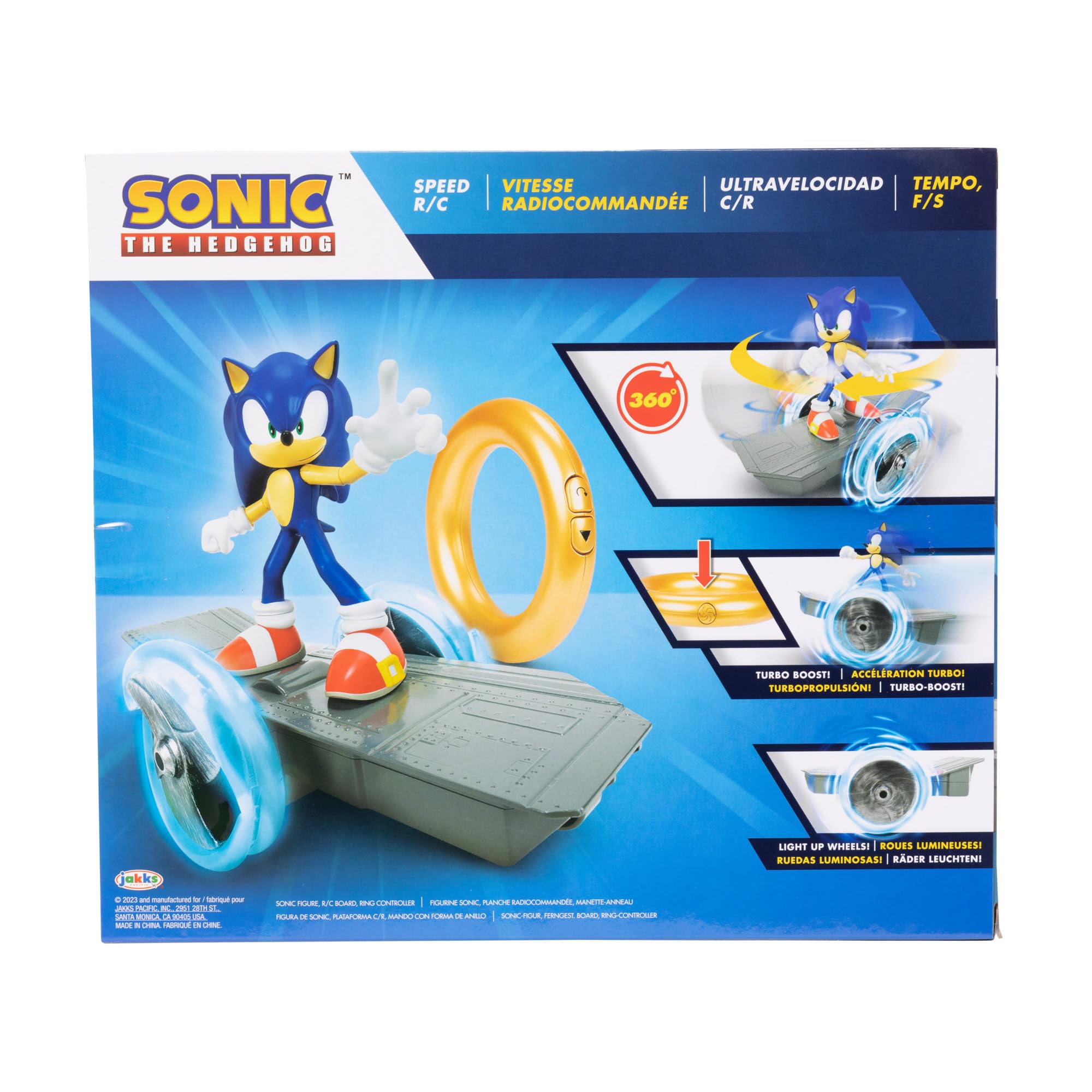 Foto 5 pulgar | Vehículo De Skate Rc Sonic The Hedgehog Speed Con Anillo Dorado - Venta Internacional.