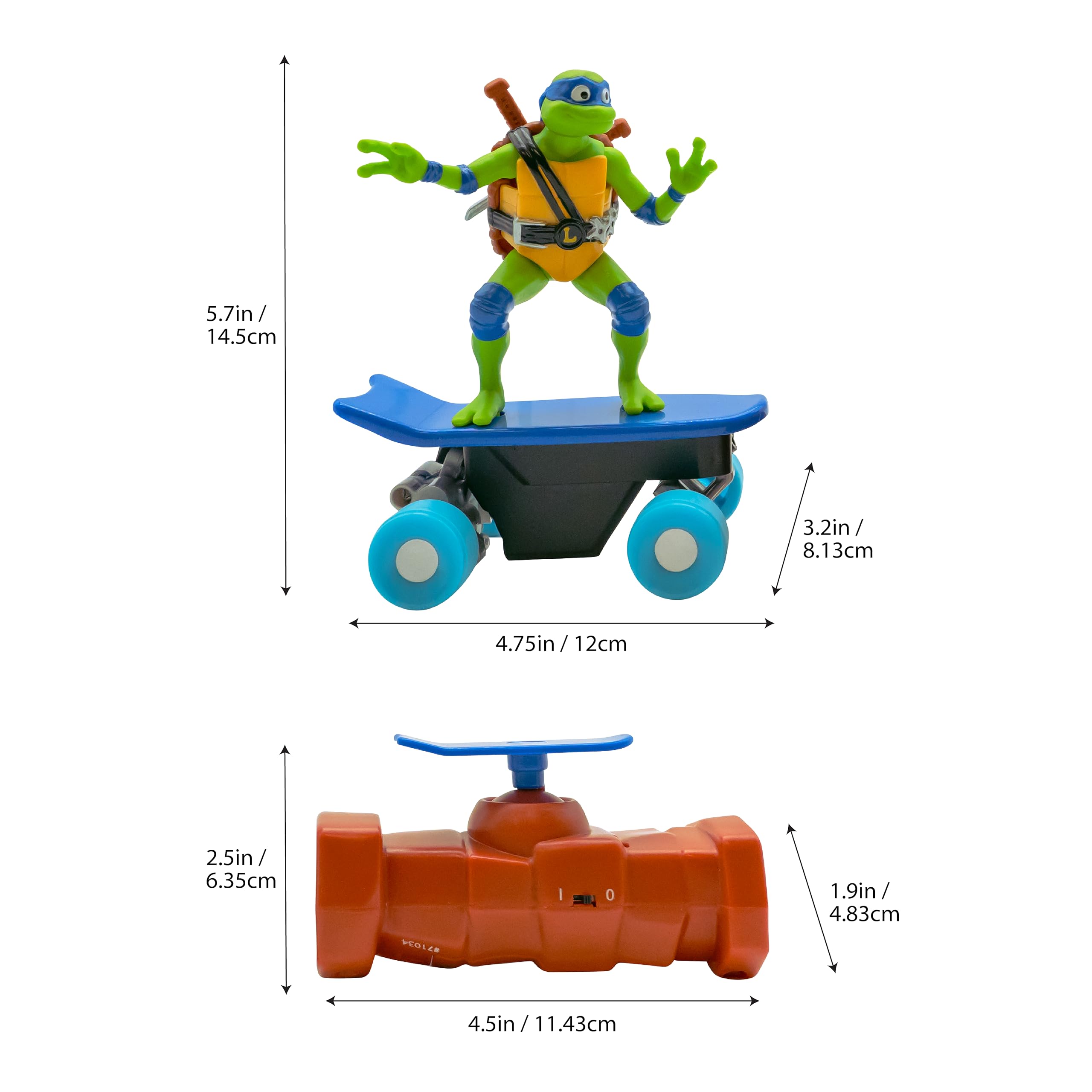 Foto 4 pulgar | Vehículo Teledirigido Teenage Mutant Ninja Turtles Leonardo Con Patín - Venta Internacional.