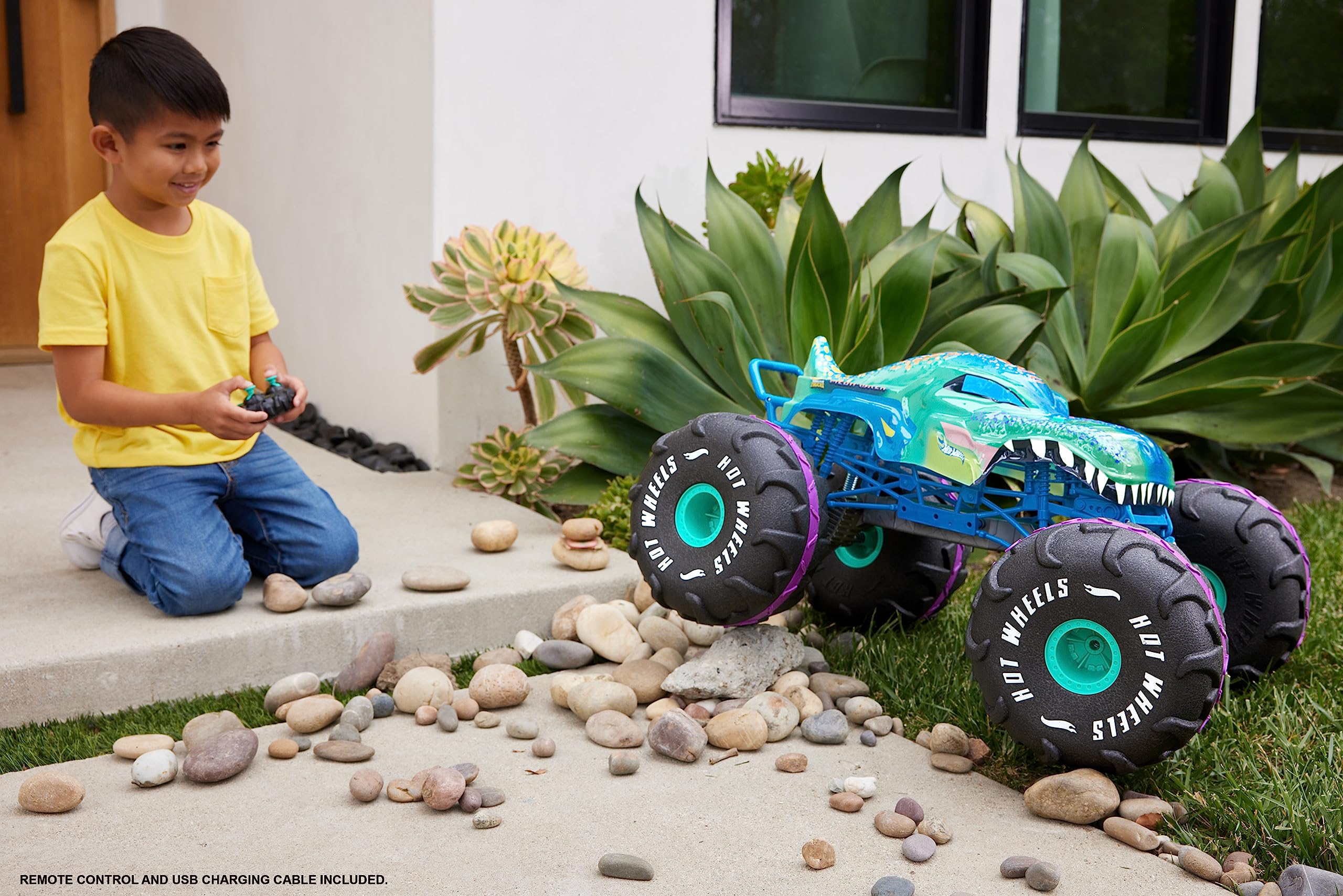 Foto 3 pulgar | Camión De Juguete Con Control Remoto Hot Wheels Rc Monster Trucks - Venta Internacional.