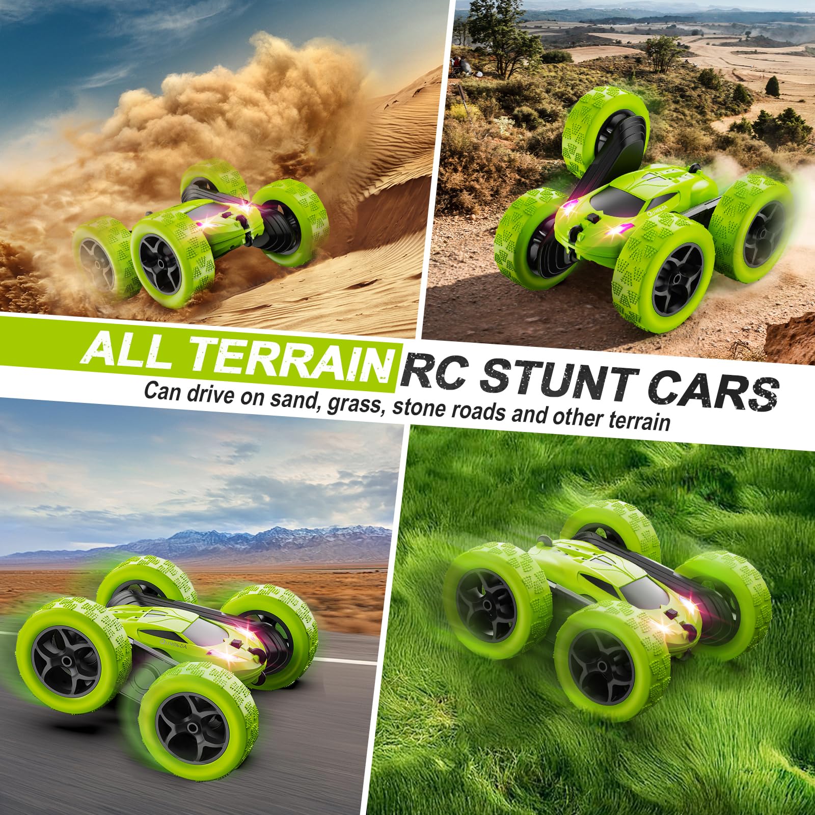 Foto 6 pulgar | Rc Stunt Car Qunreda, Mando A Distancia Giratorio De 360° Para Niños De Más De 6 Años - Venta Internacional.