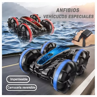 Foto 3 | Juguete Coche Anfibio Lab.G RC-03J Rojo don Doble Lado de Conducción 360°