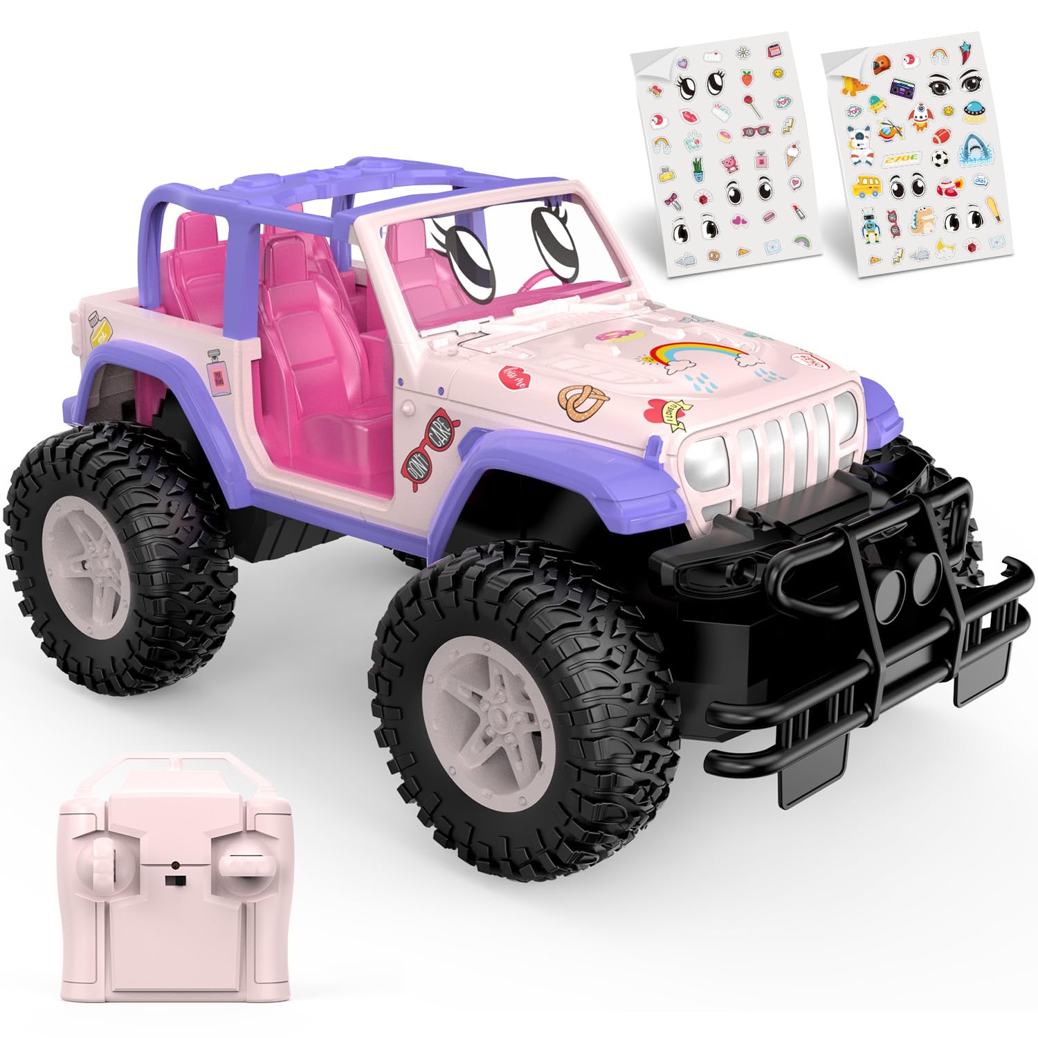 Rc Car Nqd Rosa A Escala 1:16 Con Pegatina Diy, 80 Minutos De Reproducción, 2,4 Ghz - Venta Internacional.