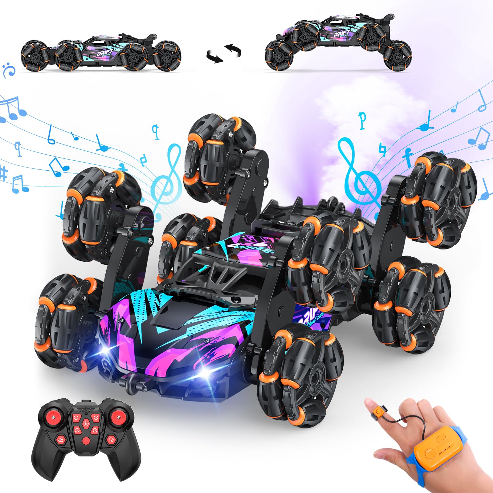 Coche Rc Minetom Con Sensor De Gestos, 8wd, Escalada Para Niños De 6 A 12 Años - Venta Internacional.