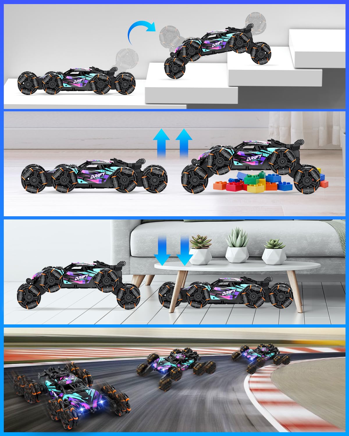 Foto 6 pulgar | Coche Rc Minetom Con Sensor De Gestos, 8wd, Escalada Para Niños De 6 A 12 Años - Venta Internacional.