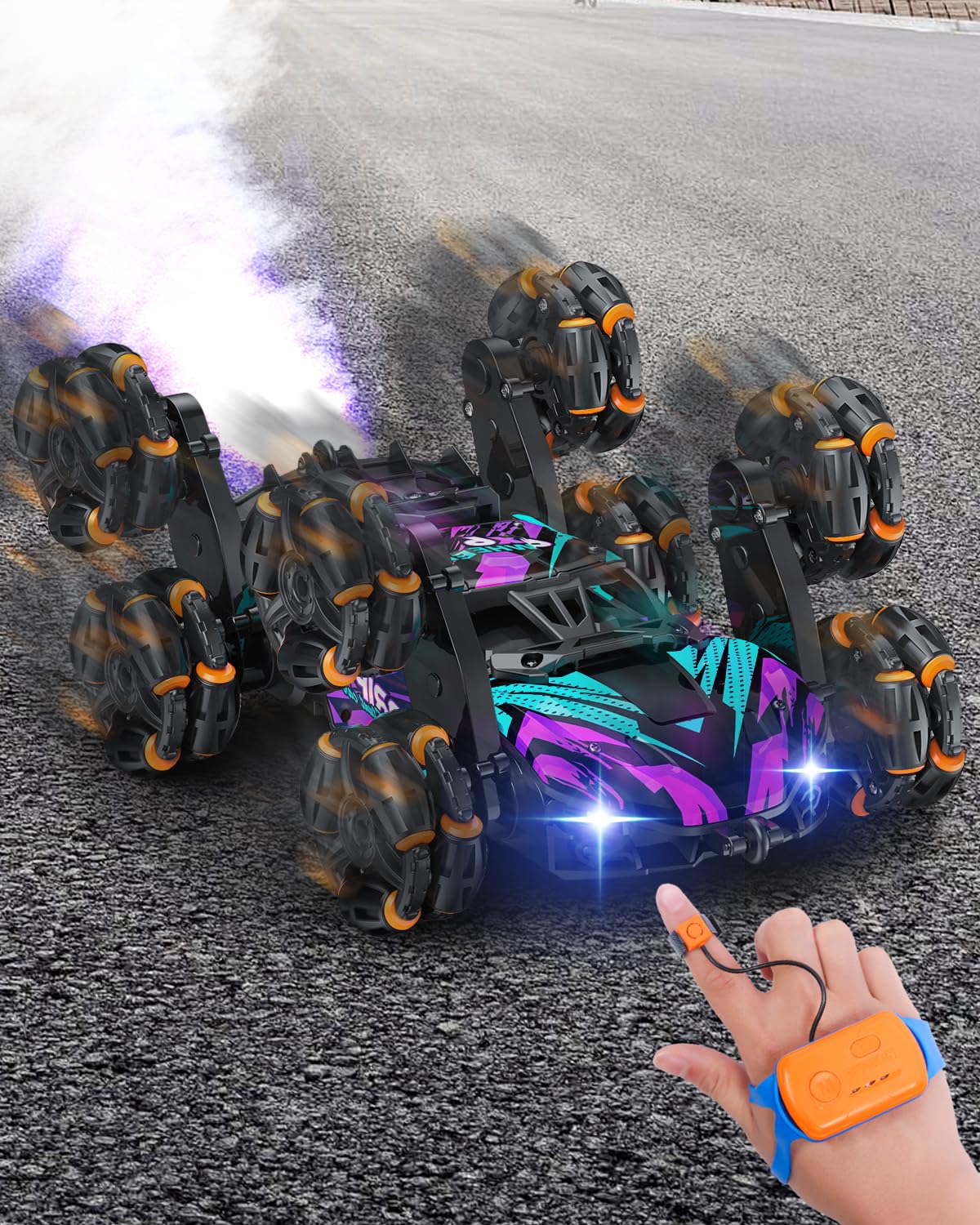 Foto 7 pulgar | Coche Rc Minetom Con Sensor De Gestos, 8wd, Escalada Para Niños De 6 A 12 Años - Venta Internacional.