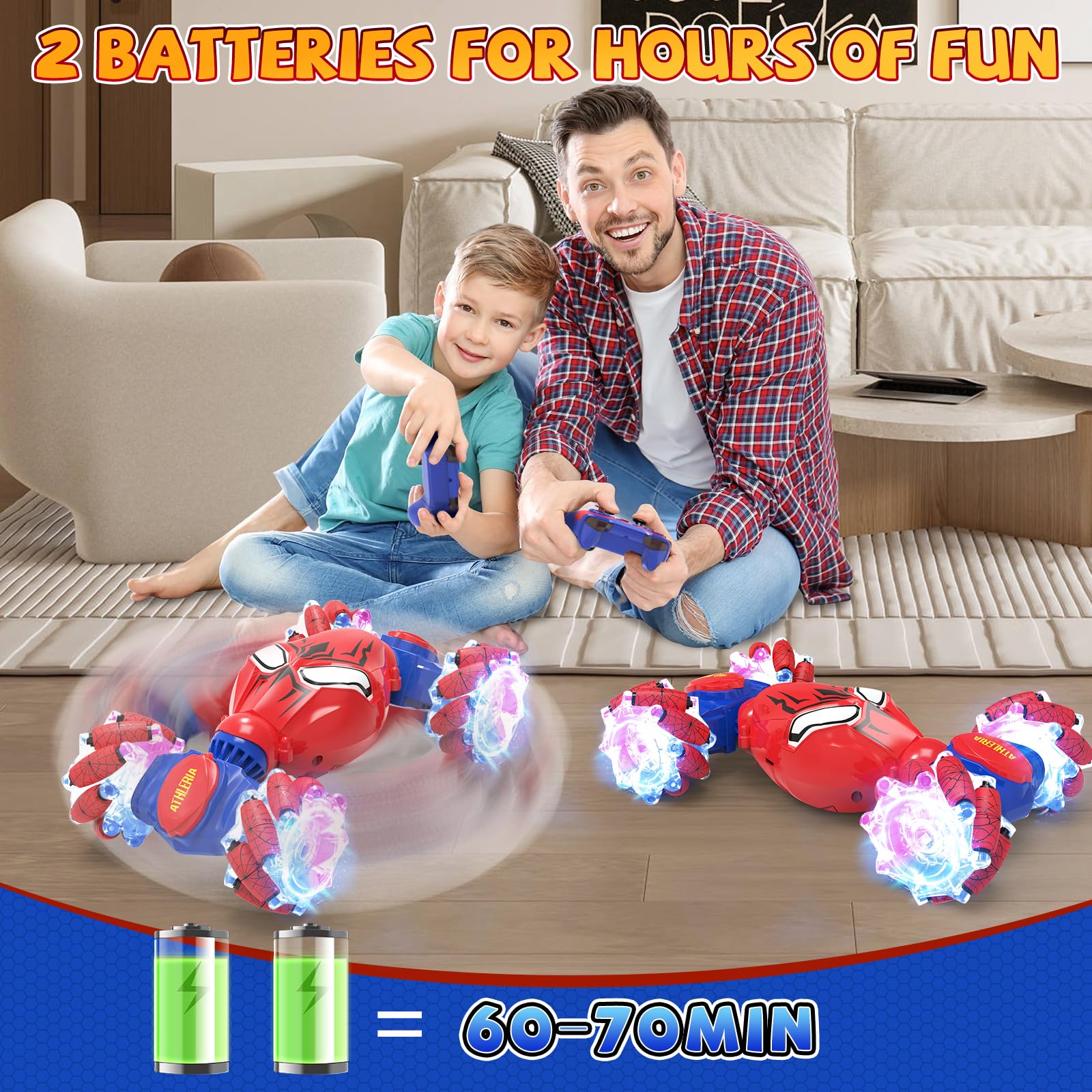 Foto 7 pulgar | Coche A Control Remoto Athleria Spider Sensing Stunt - Venta Internacional.