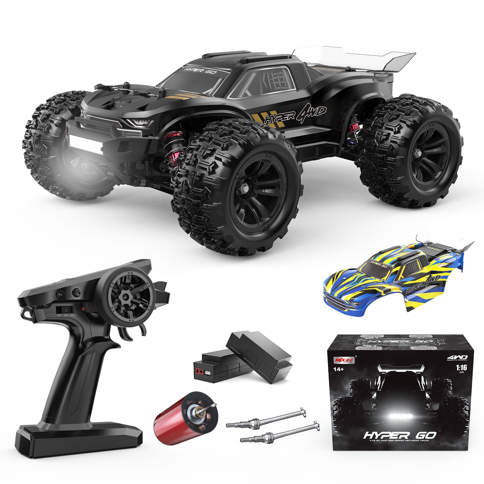 Foto 2 pulgar | Camión Rc Hyper Go H16bm 1/16 Rtr Sin Escobillas De 42 Mph Para Adultos - Venta Internacional.