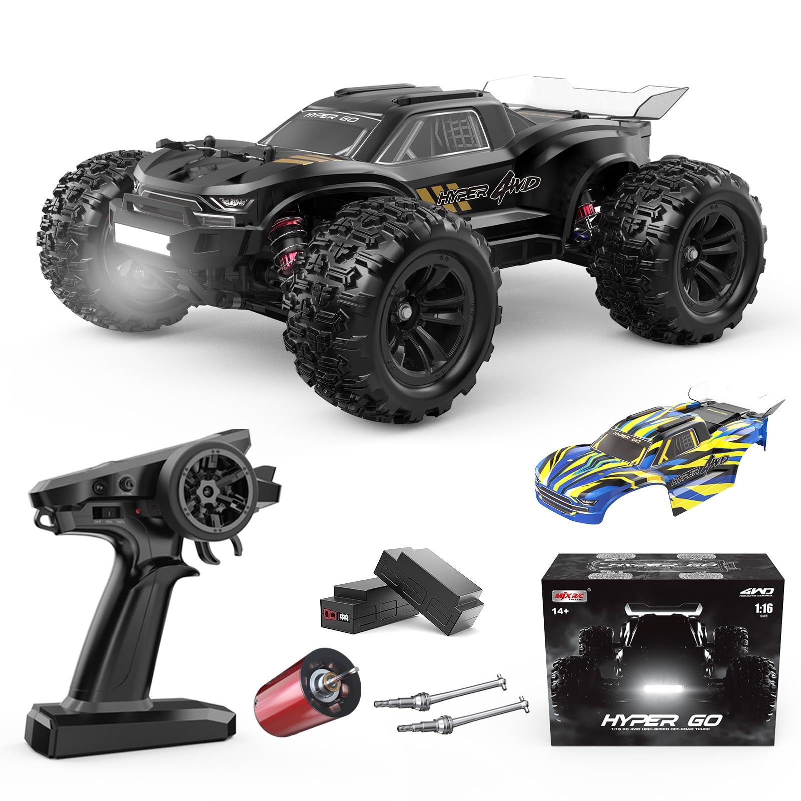 Camión Rc Hyper Go H16bm 1/16 Rtr Sin Escobillas De 42 Mph Para Adultos - Venta Internacional.