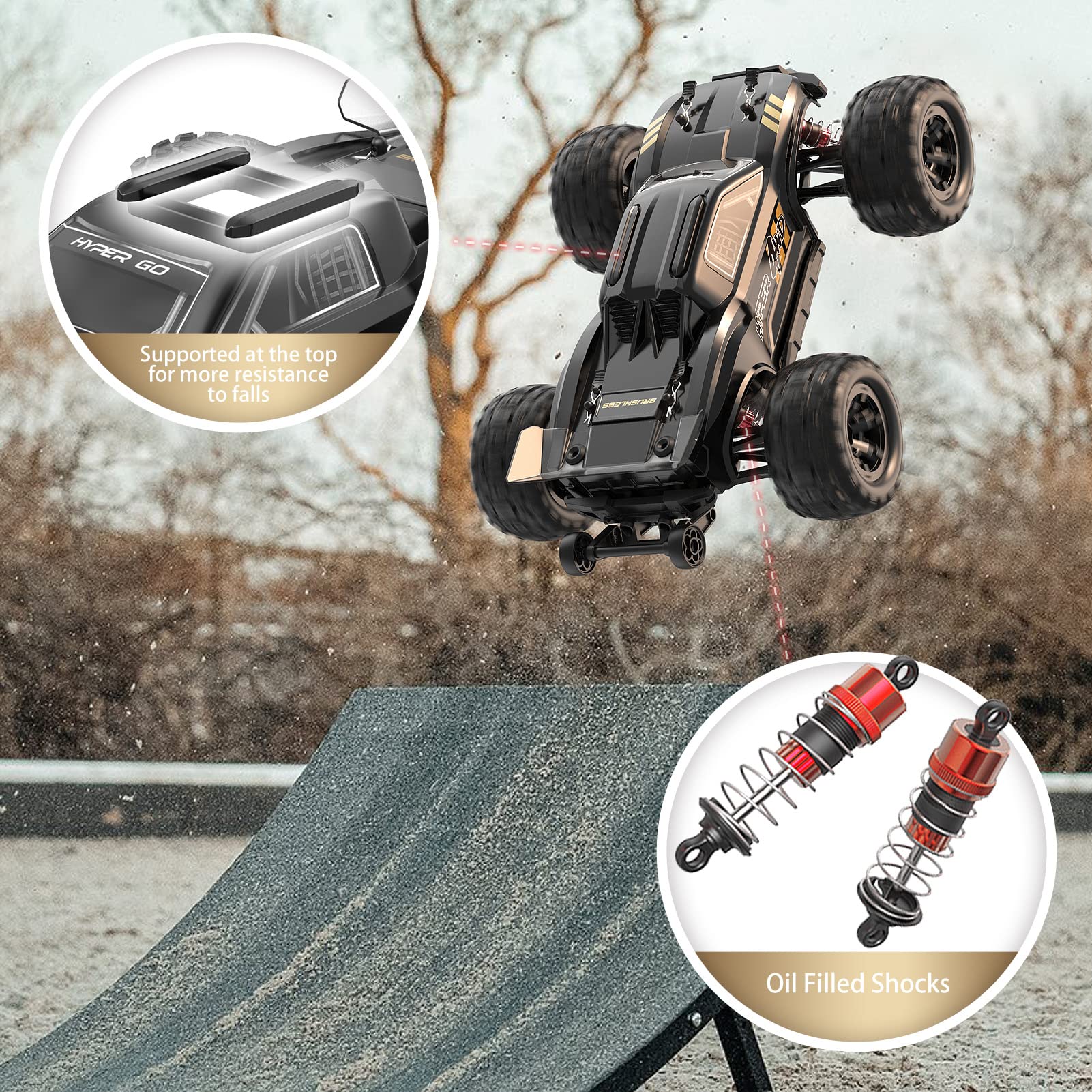 Foto 4 pulgar | Camión Rc Hyper Go H16bm 1/16 Rtr Sin Escobillas De 42 Mph Para Adultos - Venta Internacional.
