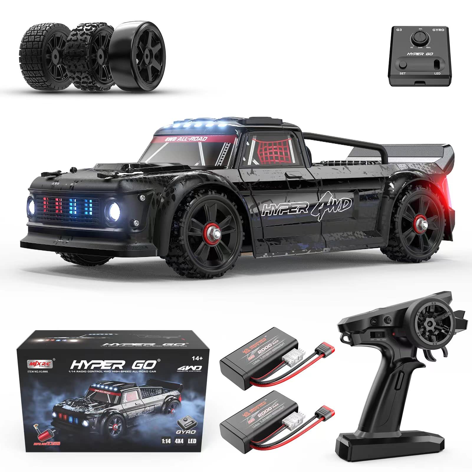 Rc Drift Car Hyper Go 14301 1/14 Rtr Sin Escobillas Con Giroscopio A 62 Km/h - Venta Internacional.