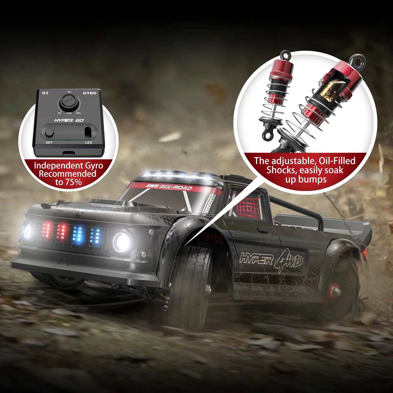 Foto 4 pulgar | Rc Drift Car Hyper Go 14301 1/14 Rtr Sin Escobillas Con Giroscopio A 62 Km/h - Venta Internacional.