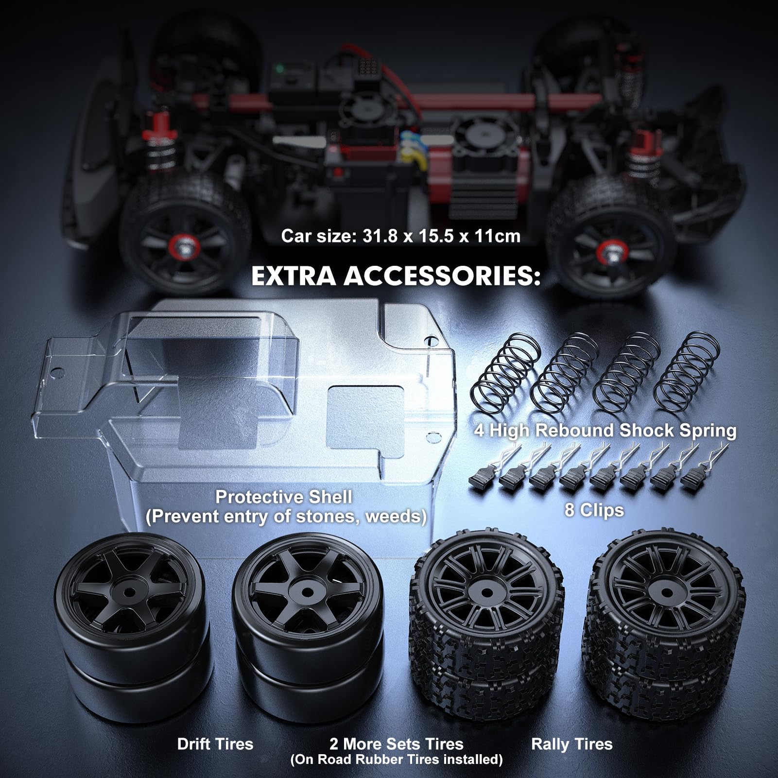 Foto 7 pulgar | Rc Drift Car Hyper Go 14301 1/14 Rtr Sin Escobillas Con Giroscopio A 62 Km/h - Venta Internacional.
