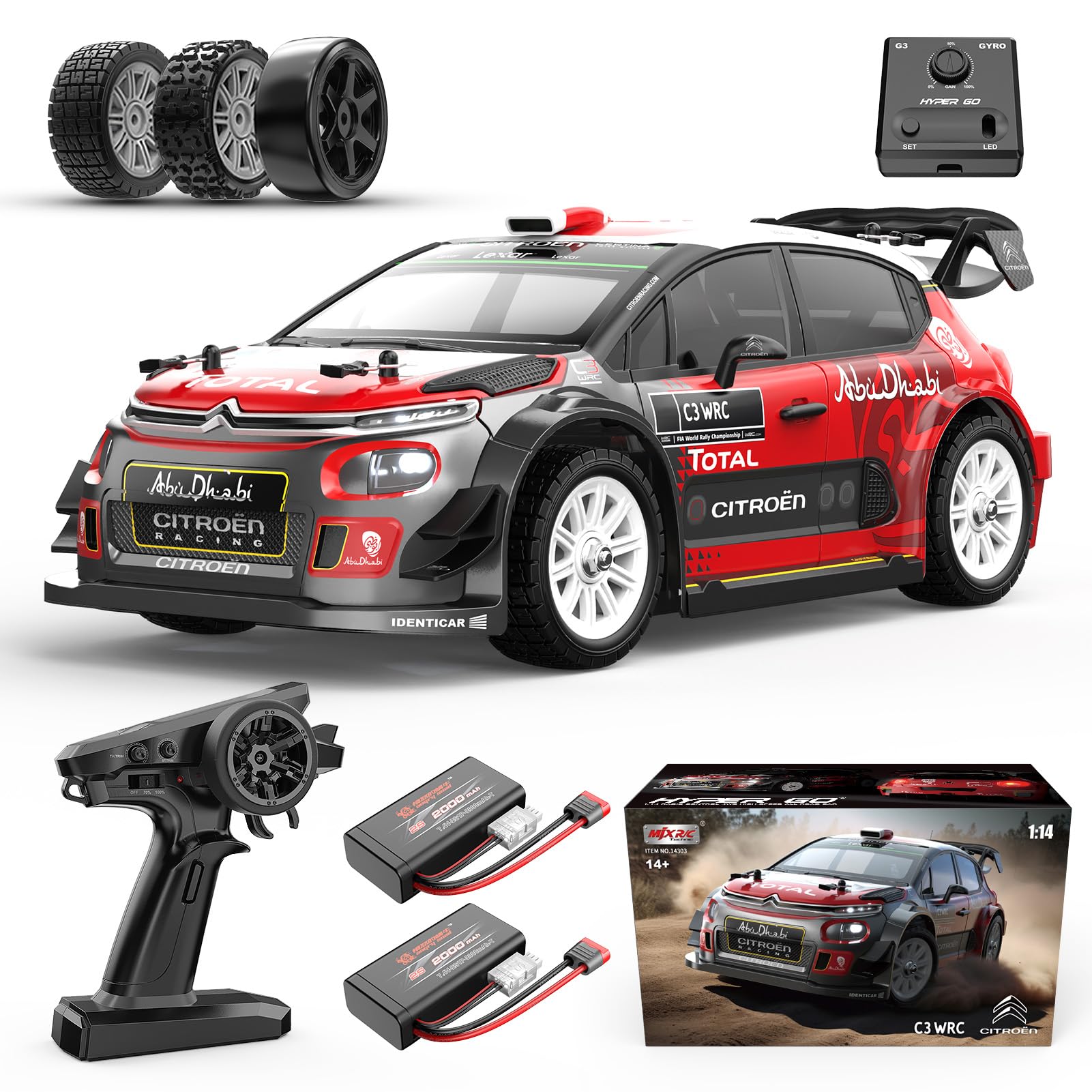 Foto 2 pulgar | Coche Rc Mjx 14303 1/14 Citroen C3 Rápido Sin Escobillas Para Adultos - Venta Internacional.