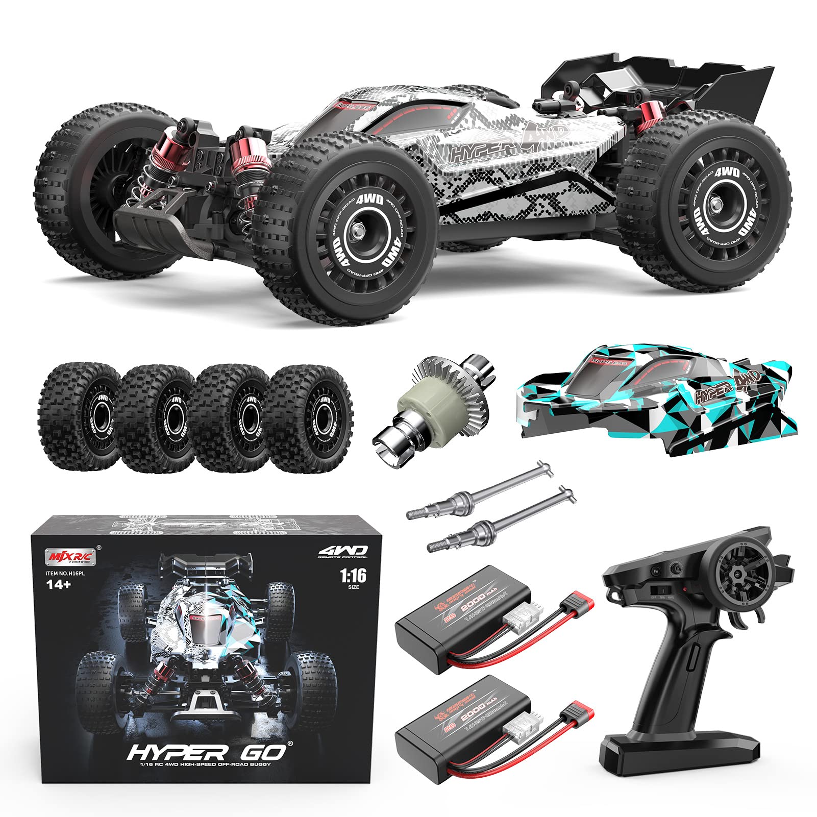 Foto 2 pulgar | Cochecito Rc Hyper Go H16pl 1/16 Rtr Sin Escobillas 62 Km/h 2s 2000 Mah - Venta Internacional.