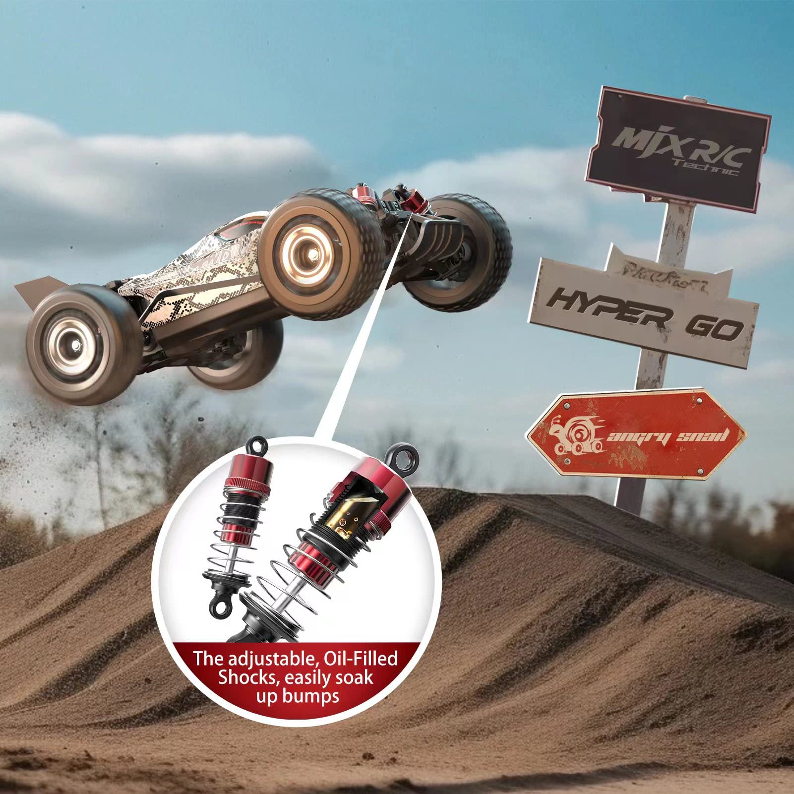 Foto 4 pulgar | Cochecito Rc Hyper Go H16pl 1/16 Rtr Sin Escobillas 62 Km/h 2s 2000 Mah - Venta Internacional.