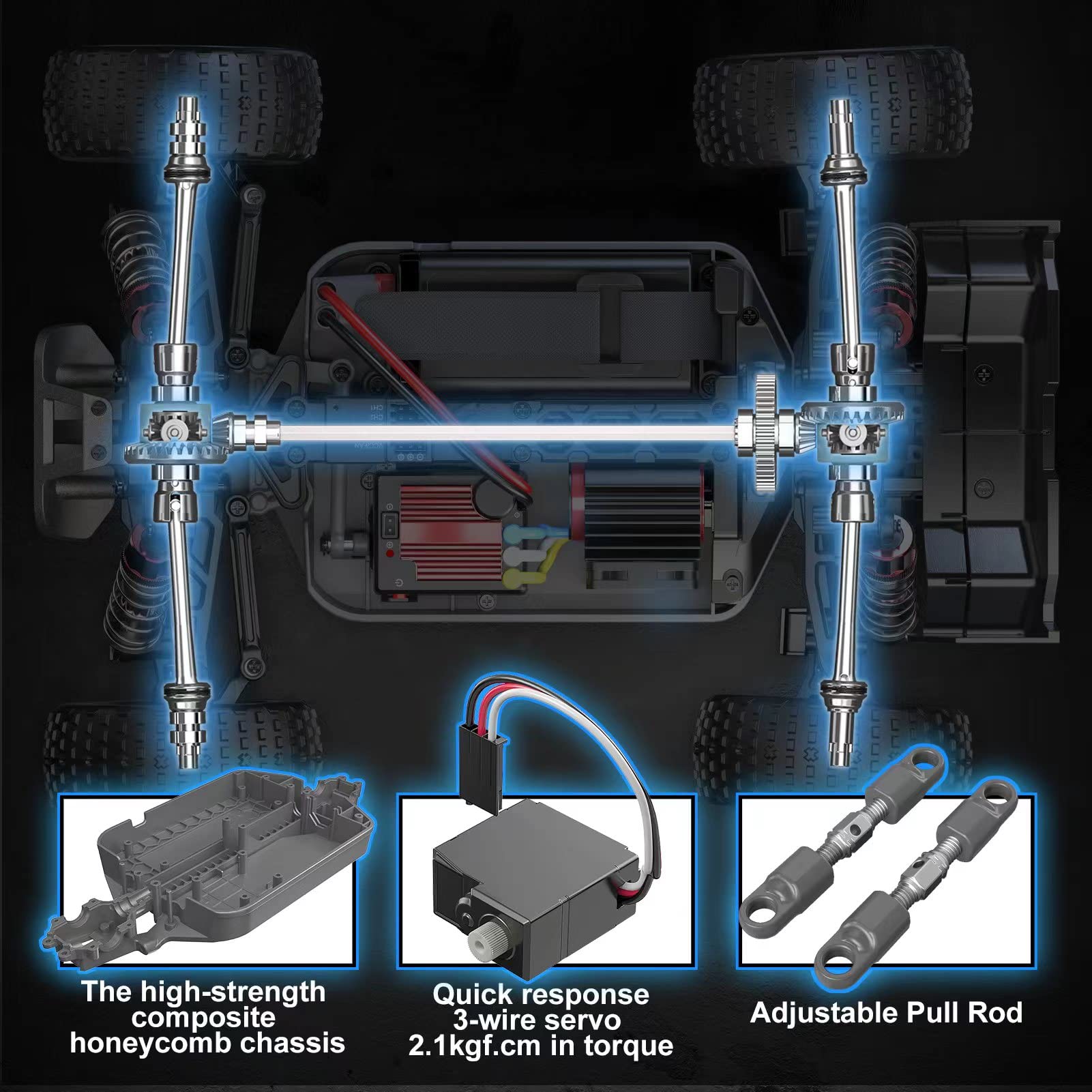 Foto 5 pulgar | Cochecito Rc Hyper Go H16pl 1/16 Rtr Sin Escobillas 62 Km/h 2s 2000 Mah - Venta Internacional.