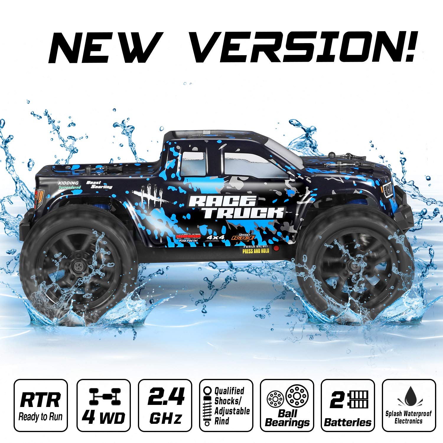 Foto 5 pulgar | Coche RC Haiboxing a Escala 1/18 4wd Todoterreno Monster Truck RTR - Venta Internacional