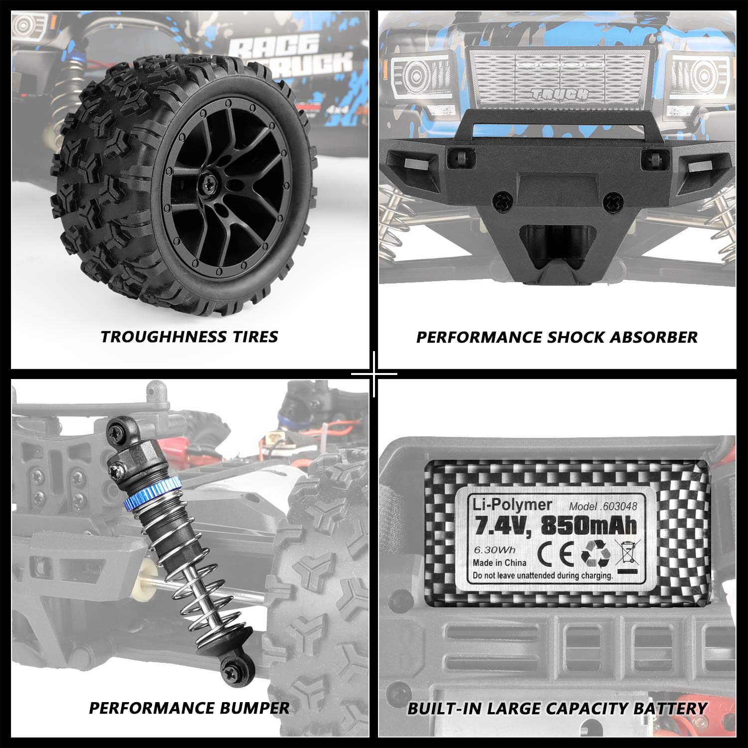 Foto 6 pulgar | Coche RC Haiboxing a Escala 1/18 4wd Todoterreno Monster Truck RTR - Venta Internacional