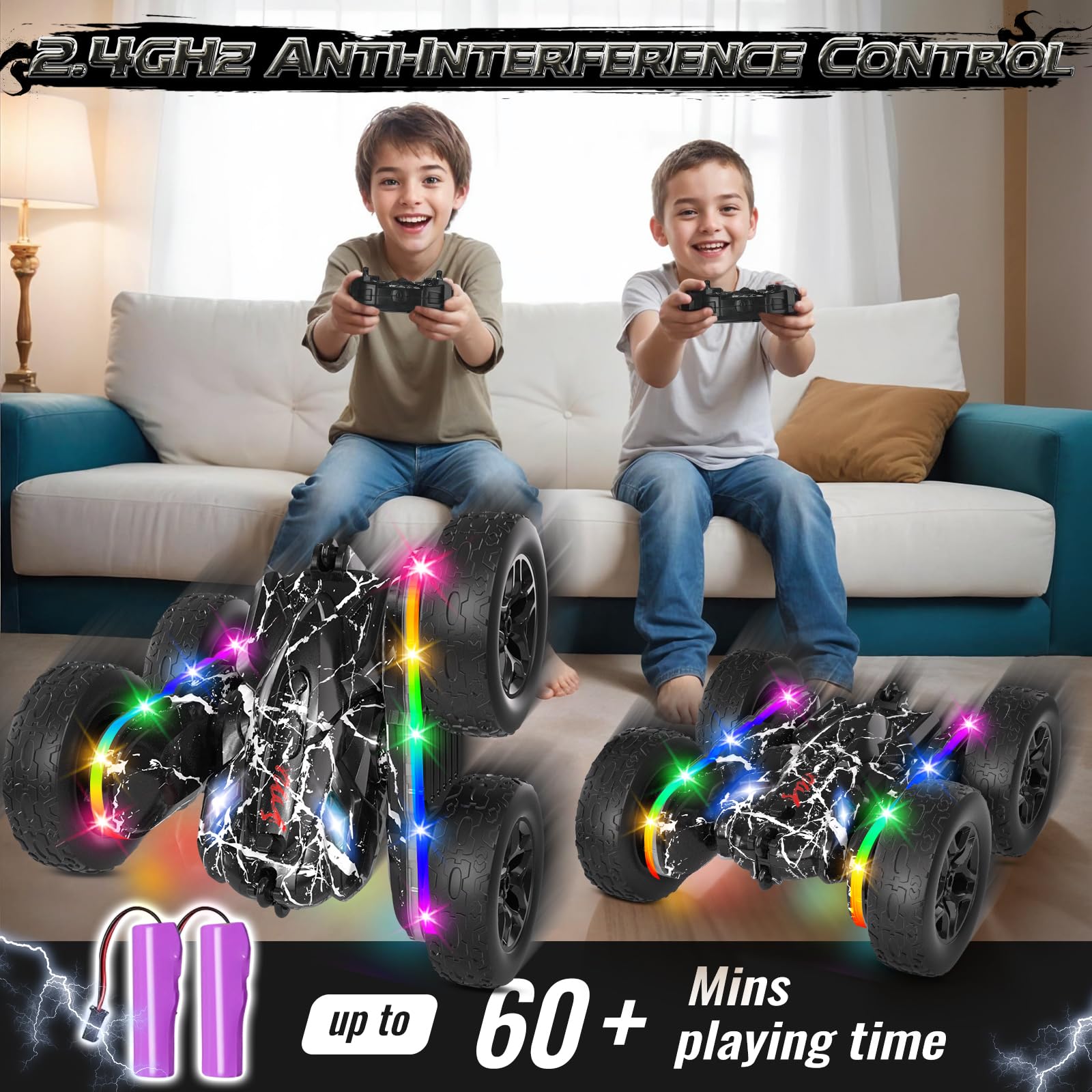 Foto 4 pulgar | Coches De Control Remoto Terucle Rc Para Niños De 5 A 7 Años Con Luces - Venta Internacional.