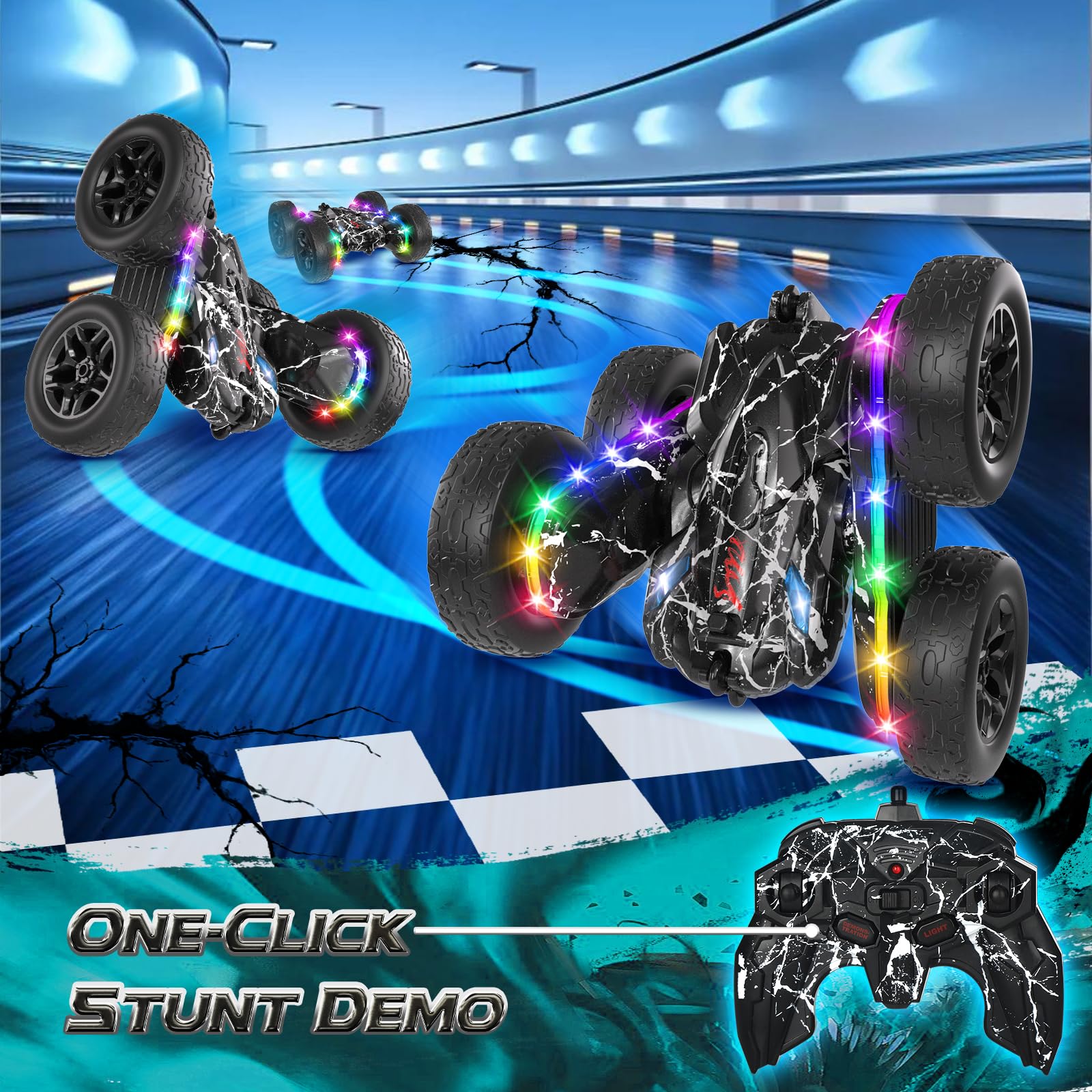 Foto 5 pulgar | Coches De Control Remoto Terucle Rc Para Niños De 5 A 7 Años Con Luces - Venta Internacional.
