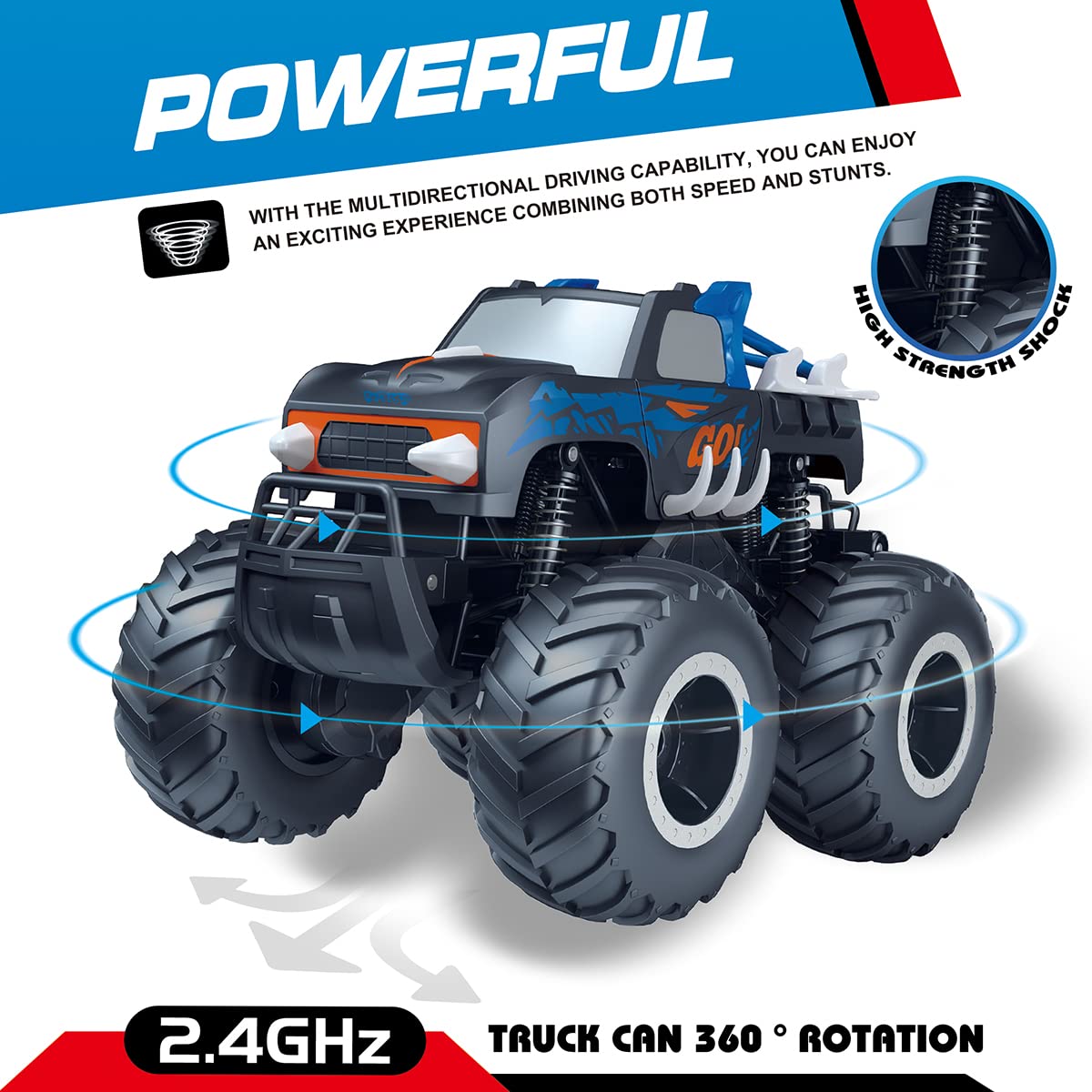 Foto 4 pulgar | Rc Car Threeking Pick-up Todoterreno A Escala 1:16 A Escala 1:16 - Venta Internacional.