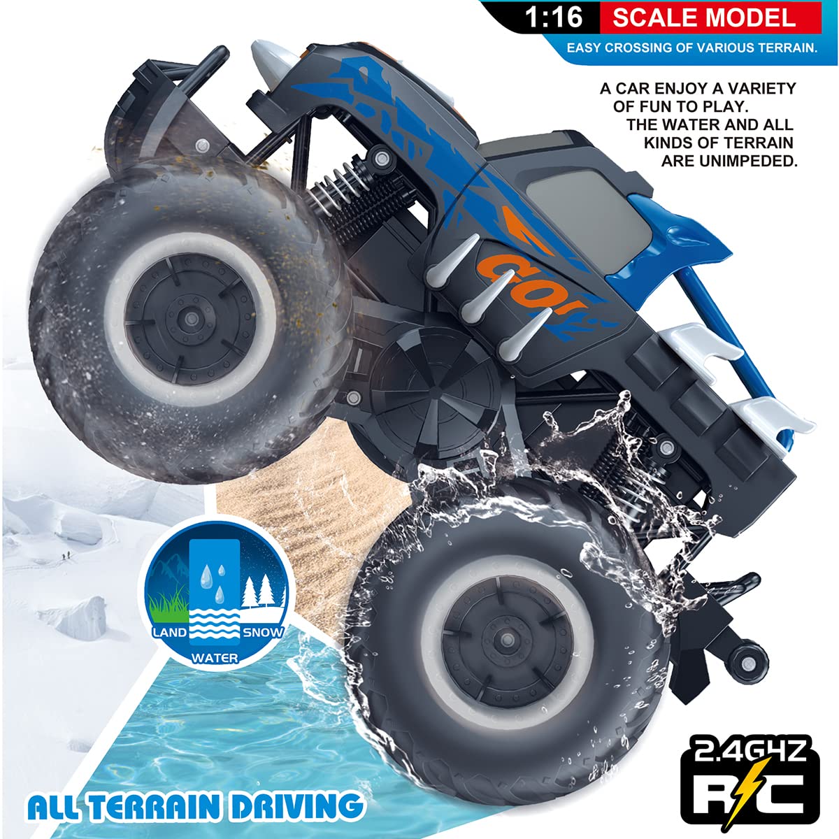 Foto 6 pulgar | Rc Car Threeking Pick-up Todoterreno A Escala 1:16 A Escala 1:16 - Venta Internacional.