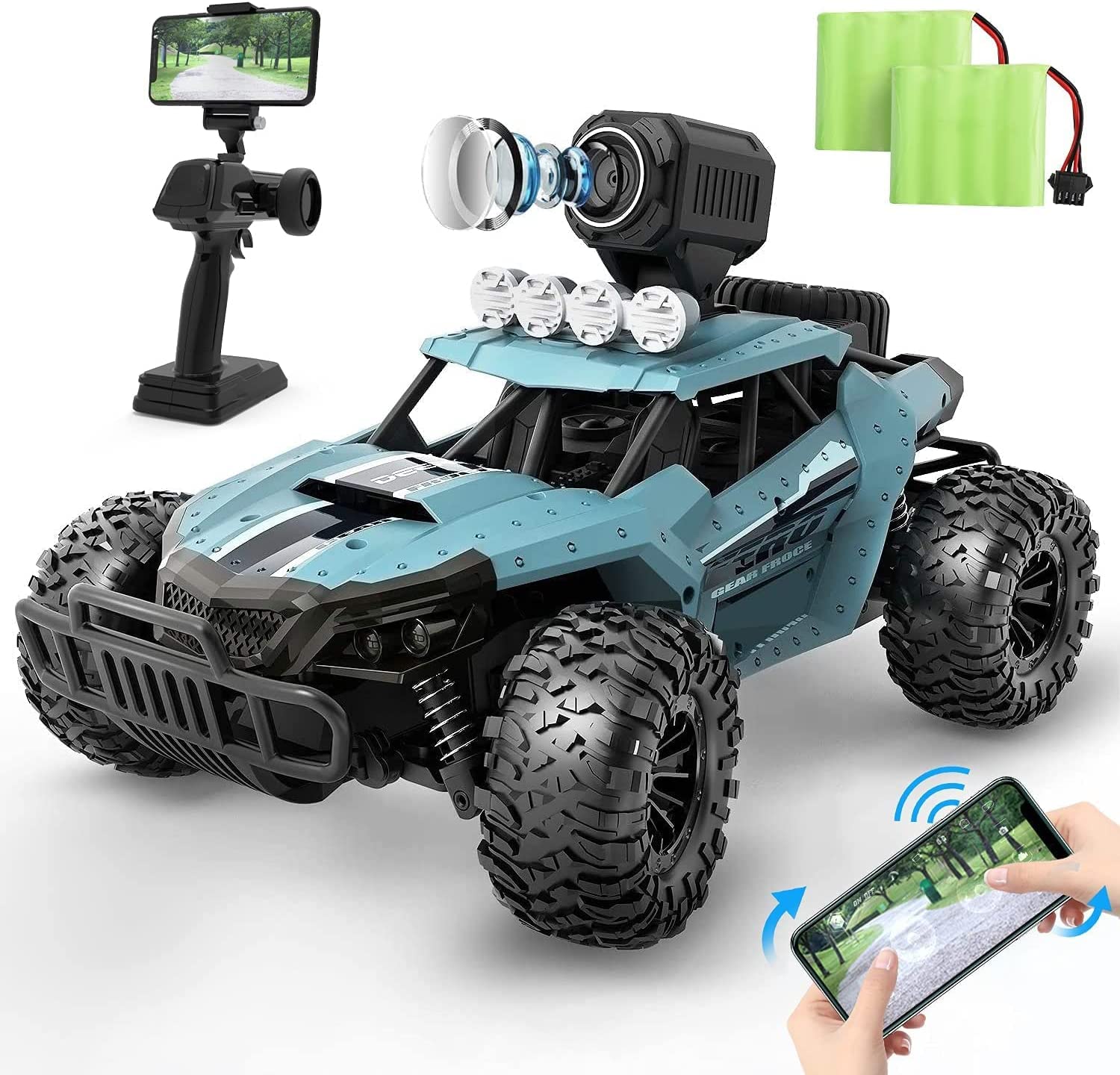 Control Remoto Rc Deerc De36w Para Todoterreno 1/16 Con 1080p Hd Fpv - Venta Internacional.