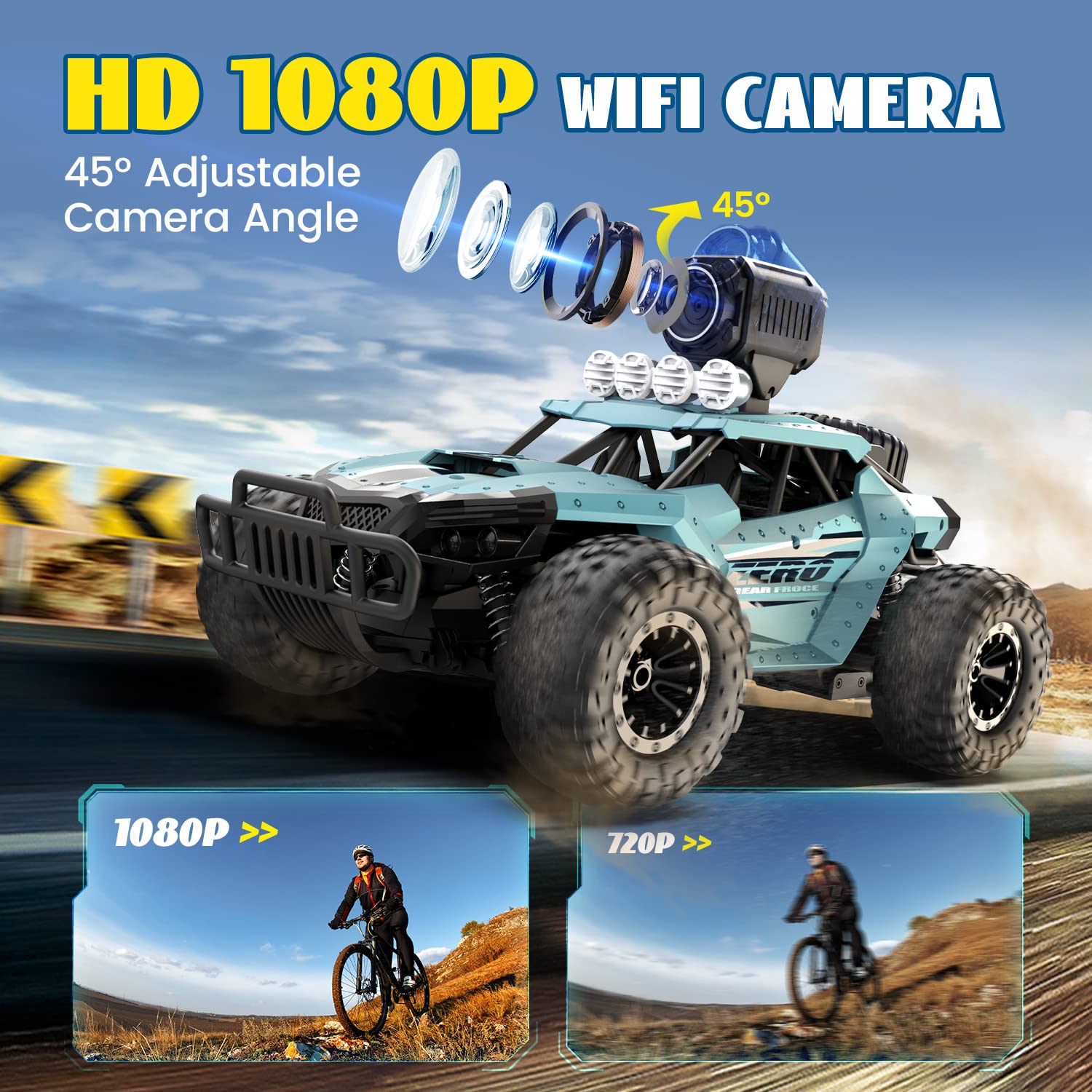 Foto 3 pulgar | Control Remoto Rc Deerc De36w Para Todoterreno 1/16 Con 1080p Hd Fpv - Venta Internacional.