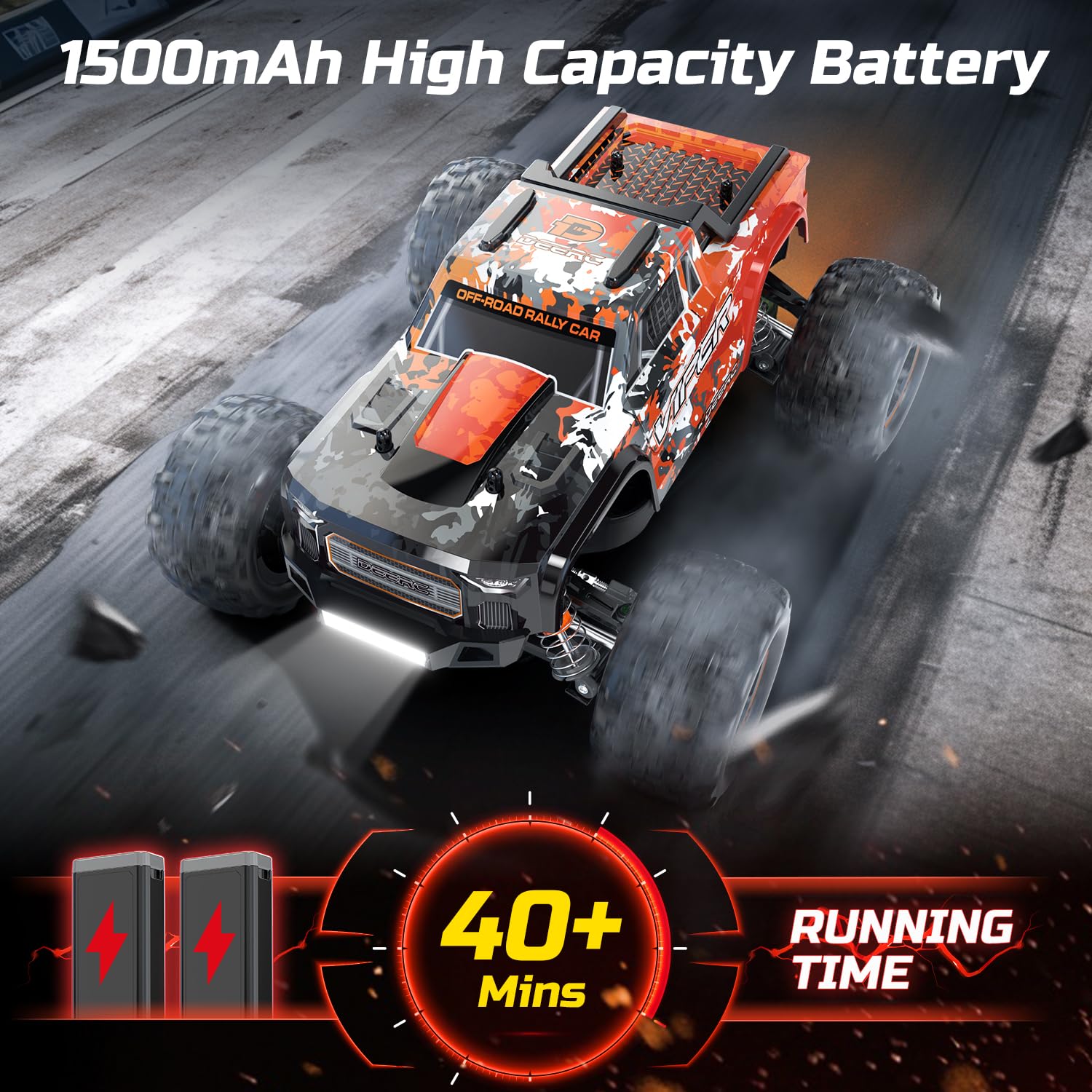 Foto 7 pulgar | Coche Rc Deerc H16r Sin Escobillas 1:16 52 Km/h 4x4 Rtr Regalo - Venta Internacional.